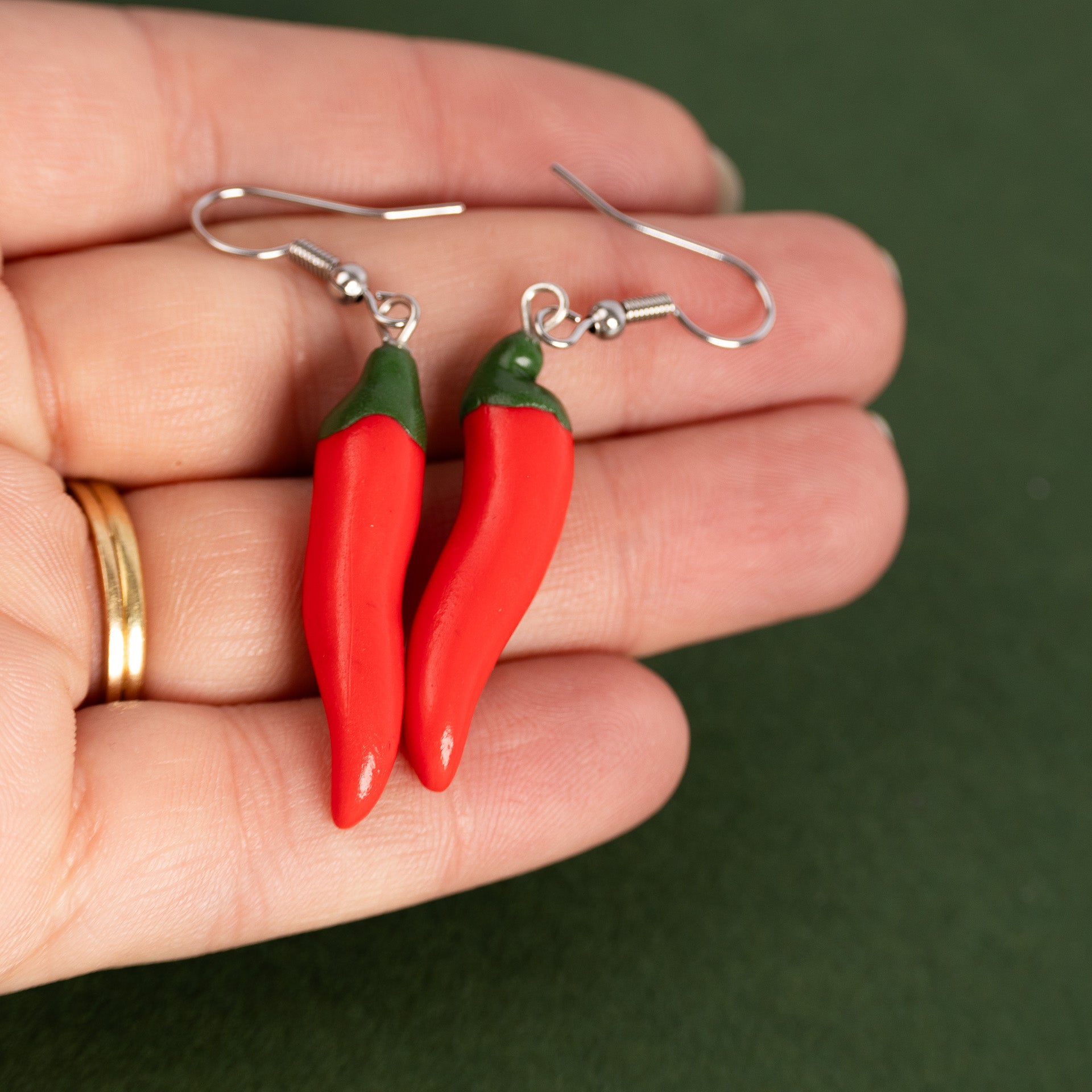 Chilli Pepper Dangle Earrings