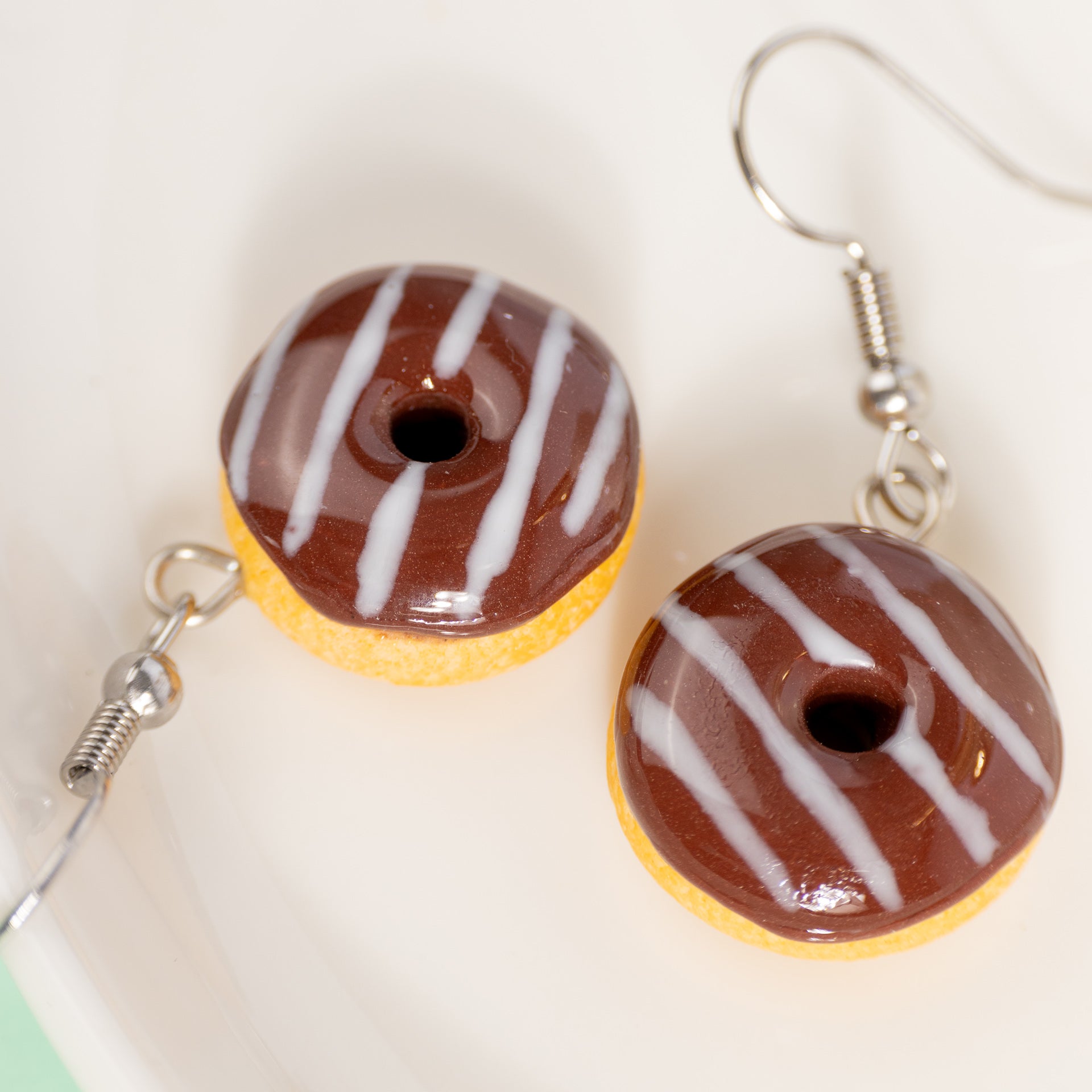 Doughnut Dangle Earrings (assorted colours)