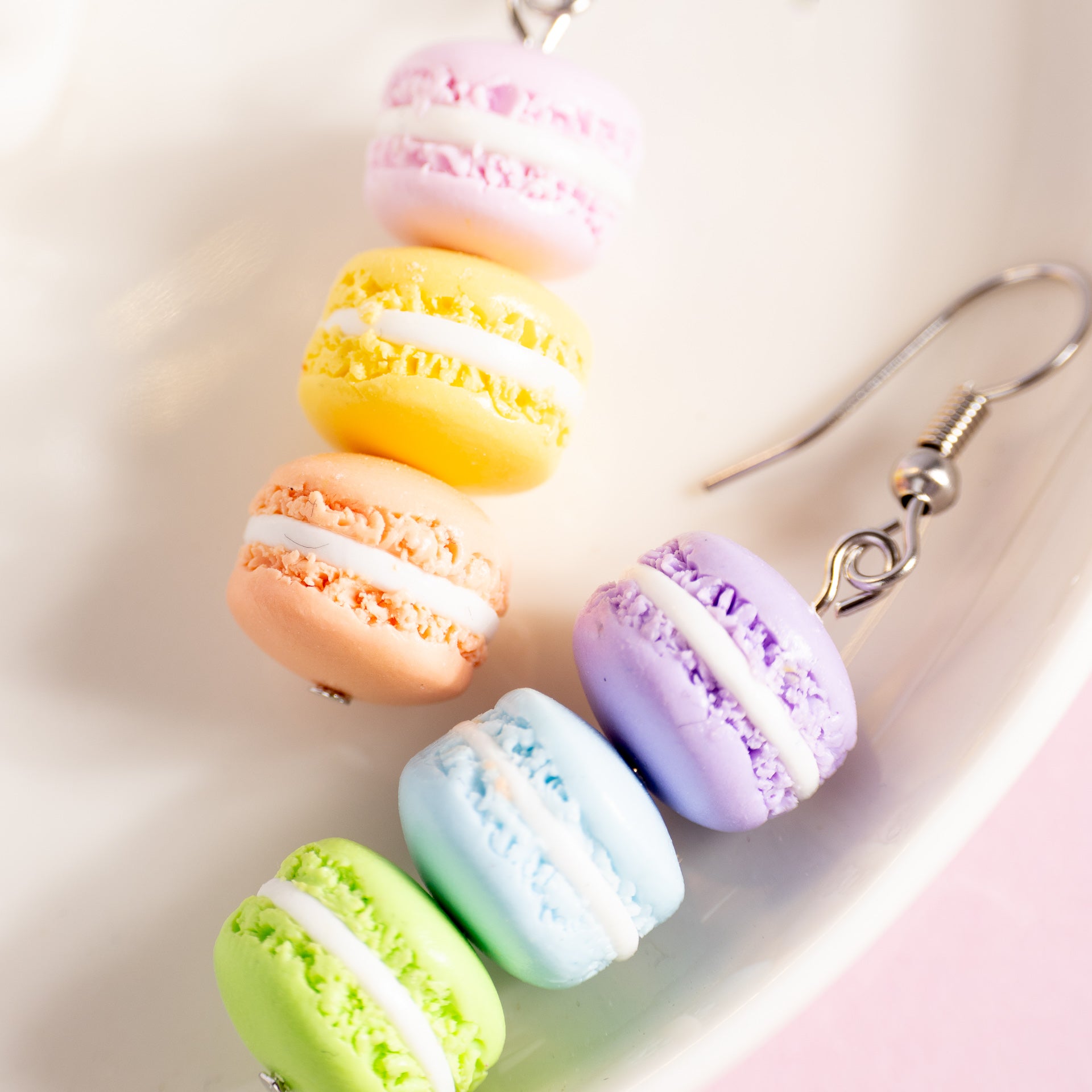 Macaron Stack Dangle Earrings (assorted colours)