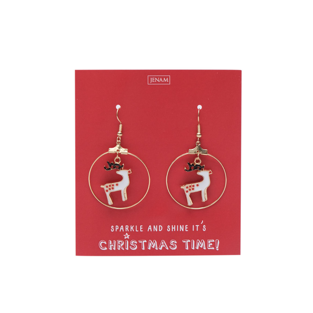 Festive Reindeer Novelty Earrings (assorted styles)
