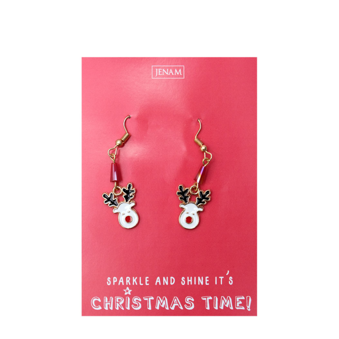 Festive Reindeer Novelty Earrings (assorted styles)