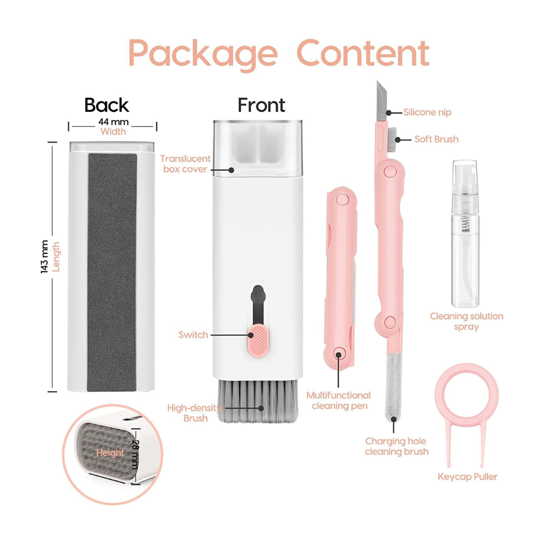 7-in-1 Tech Cleaning Kit (Pink or Blue)