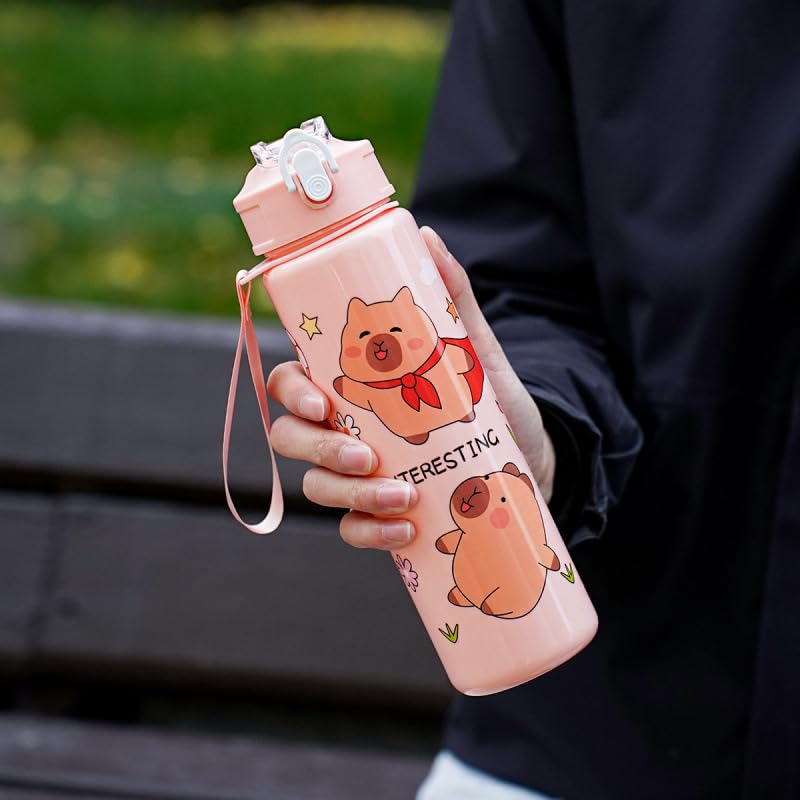 Capybara Water Bottle (Pink or Blue)