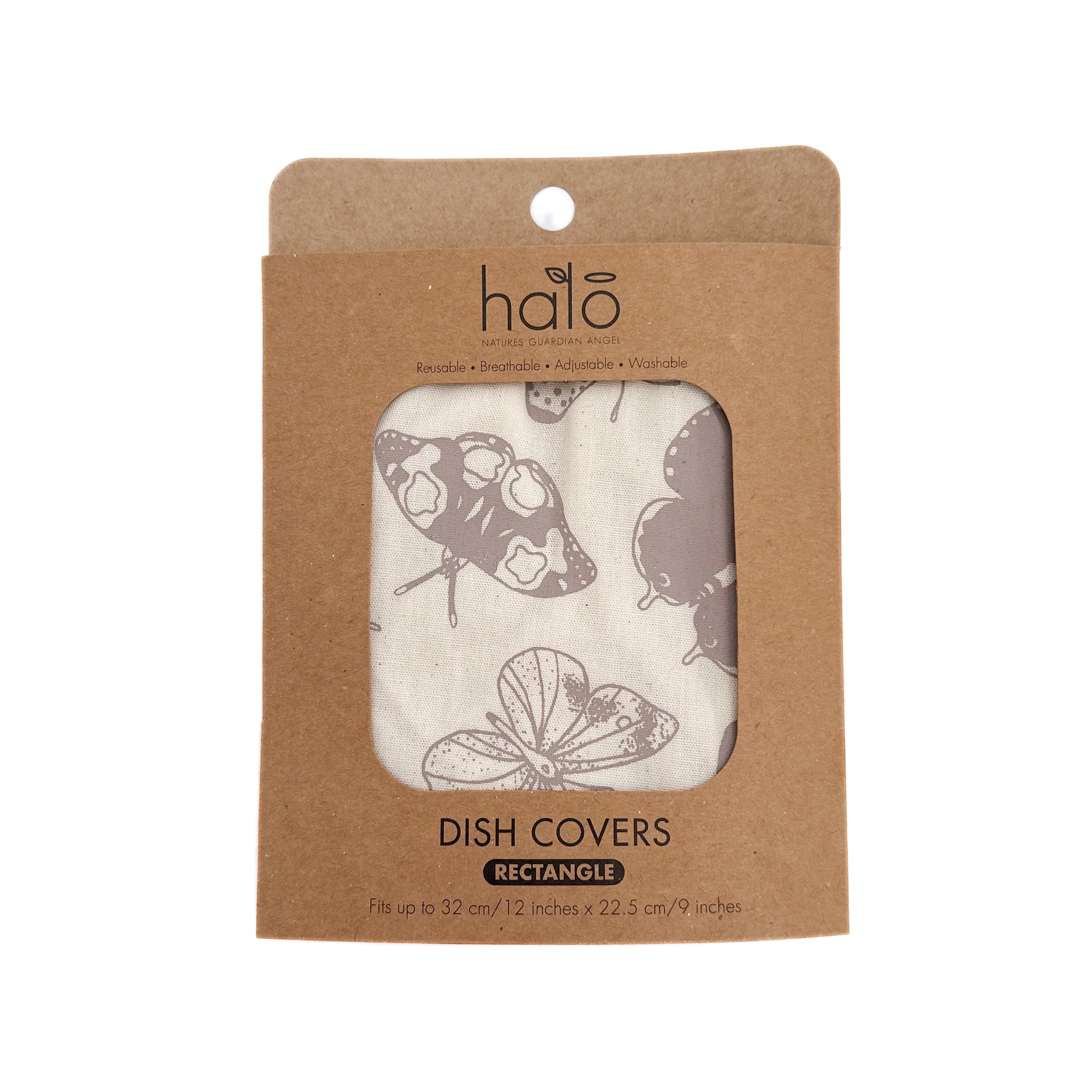 Halo "Butterflies and Dragonflies" Cotton Dish Covers (assorted sizes, round and square)