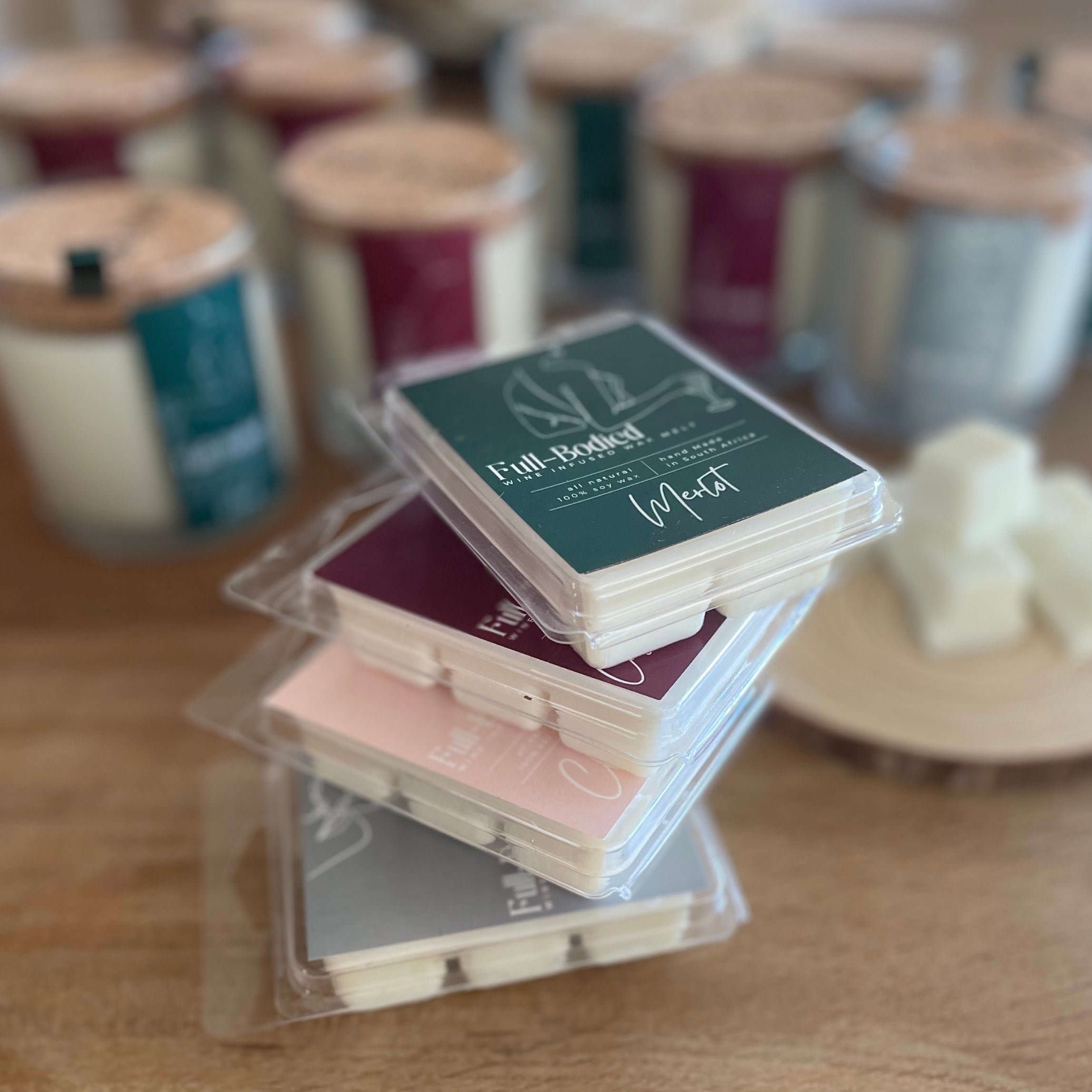 Wine-Infused Natural Soy Wax Melts (assorted)