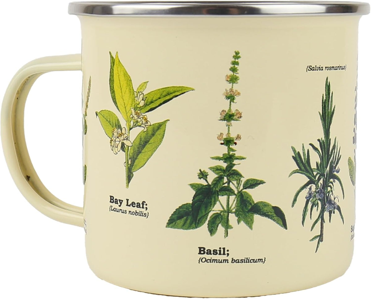 Herbs Enamel Mug