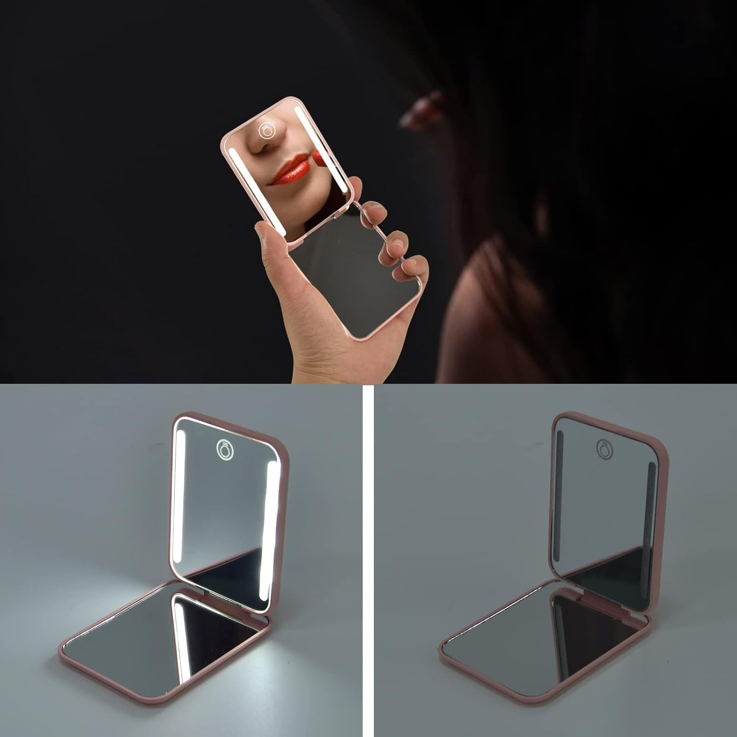 Rechargeable Light-Up Pocket Mirror (assorted colours)