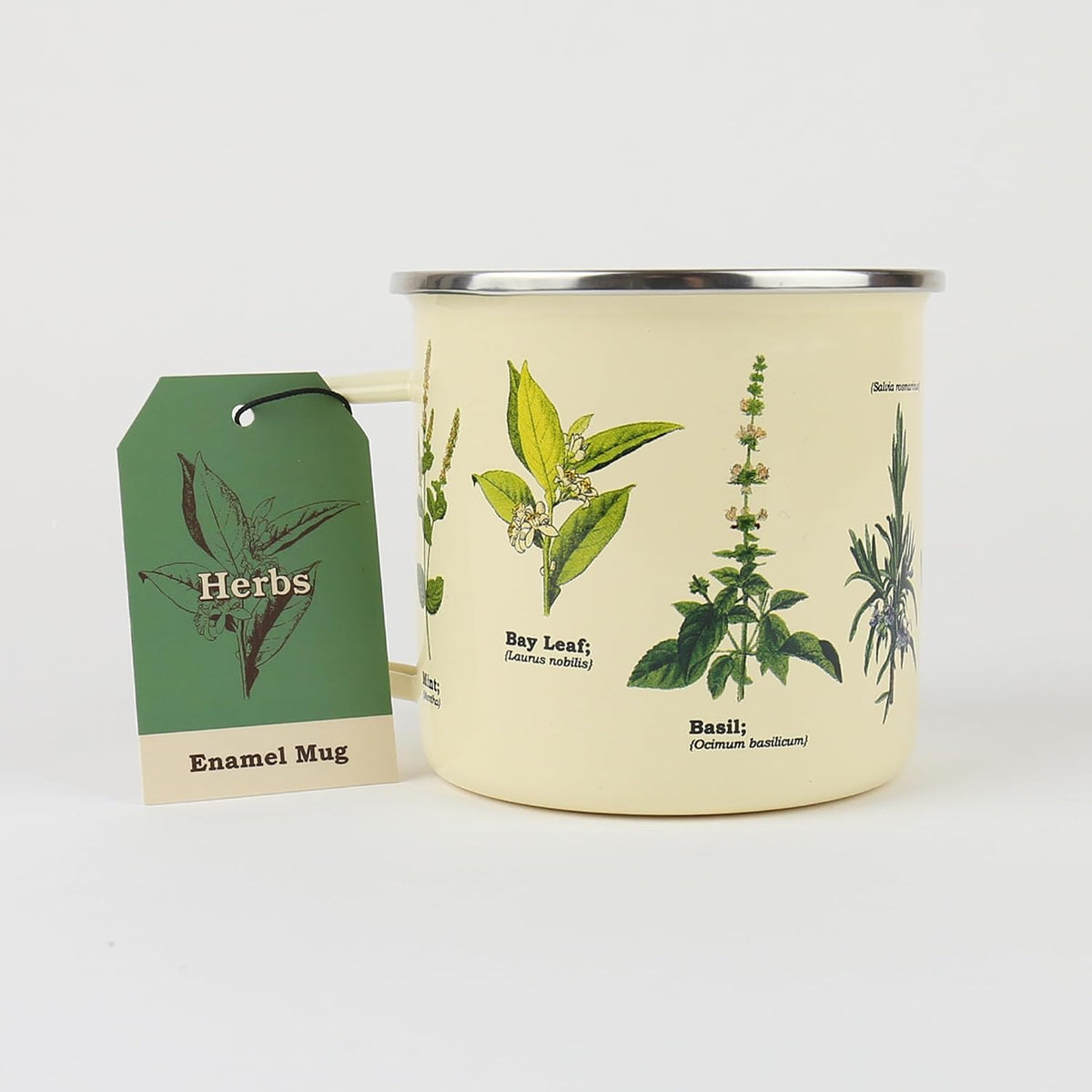 Herbs Enamel Mug