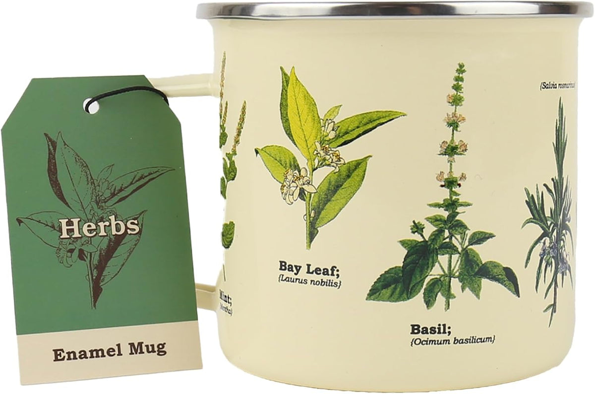 Herbs Enamel Mug