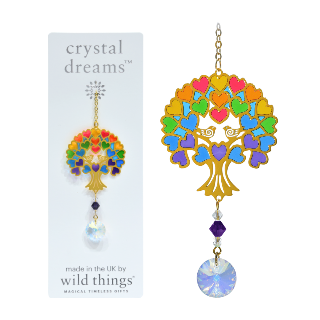 Crystal Dreams Tree of Life Suncatcher (assorted colours)