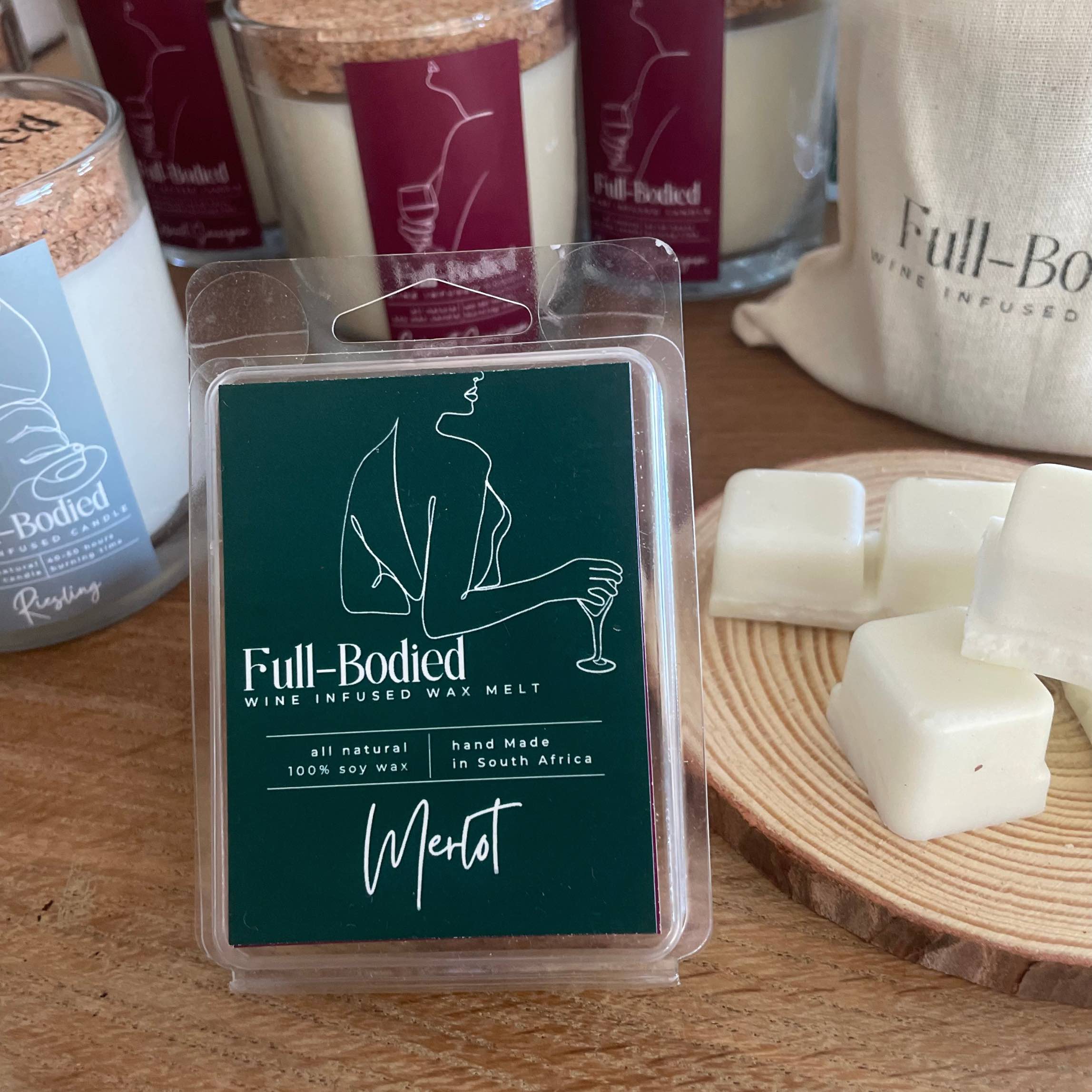 Wine-Infused Natural Soy Wax Melts (assorted)