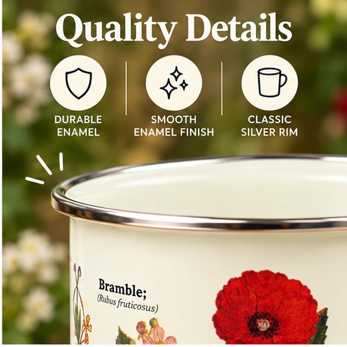 Wildflowers Enamel Mug