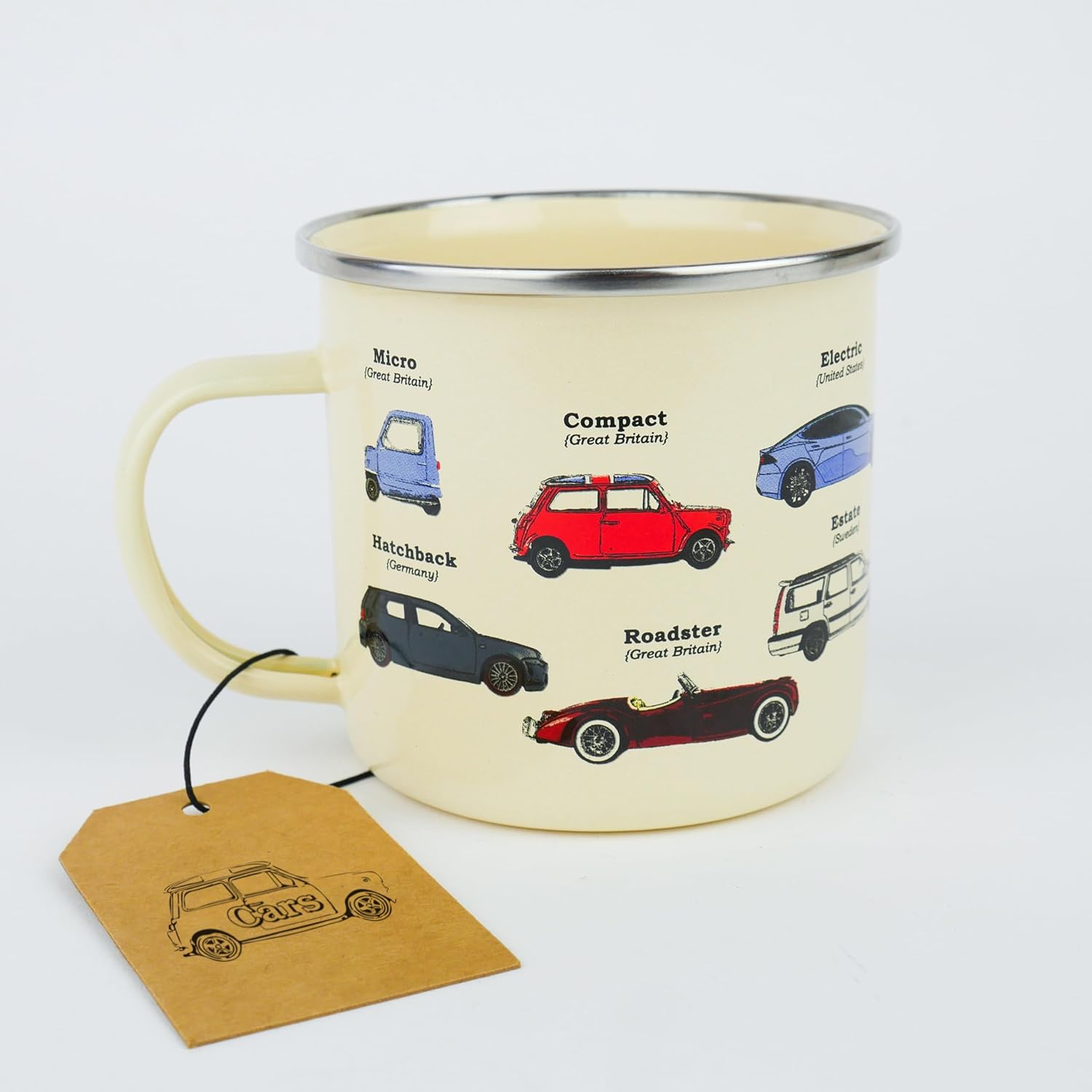 Enamel Mug with Car Design