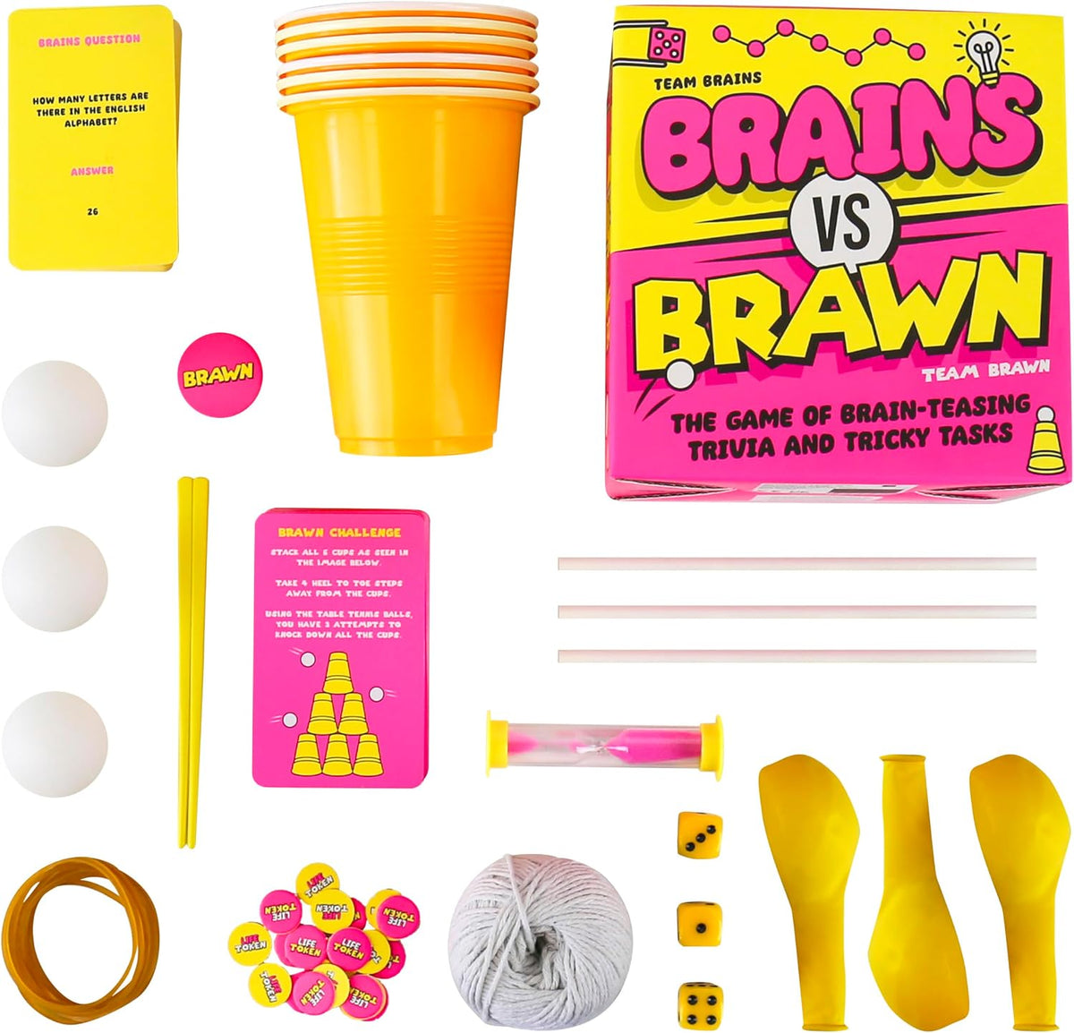 Brains vs. Brawn Party Challenge Game