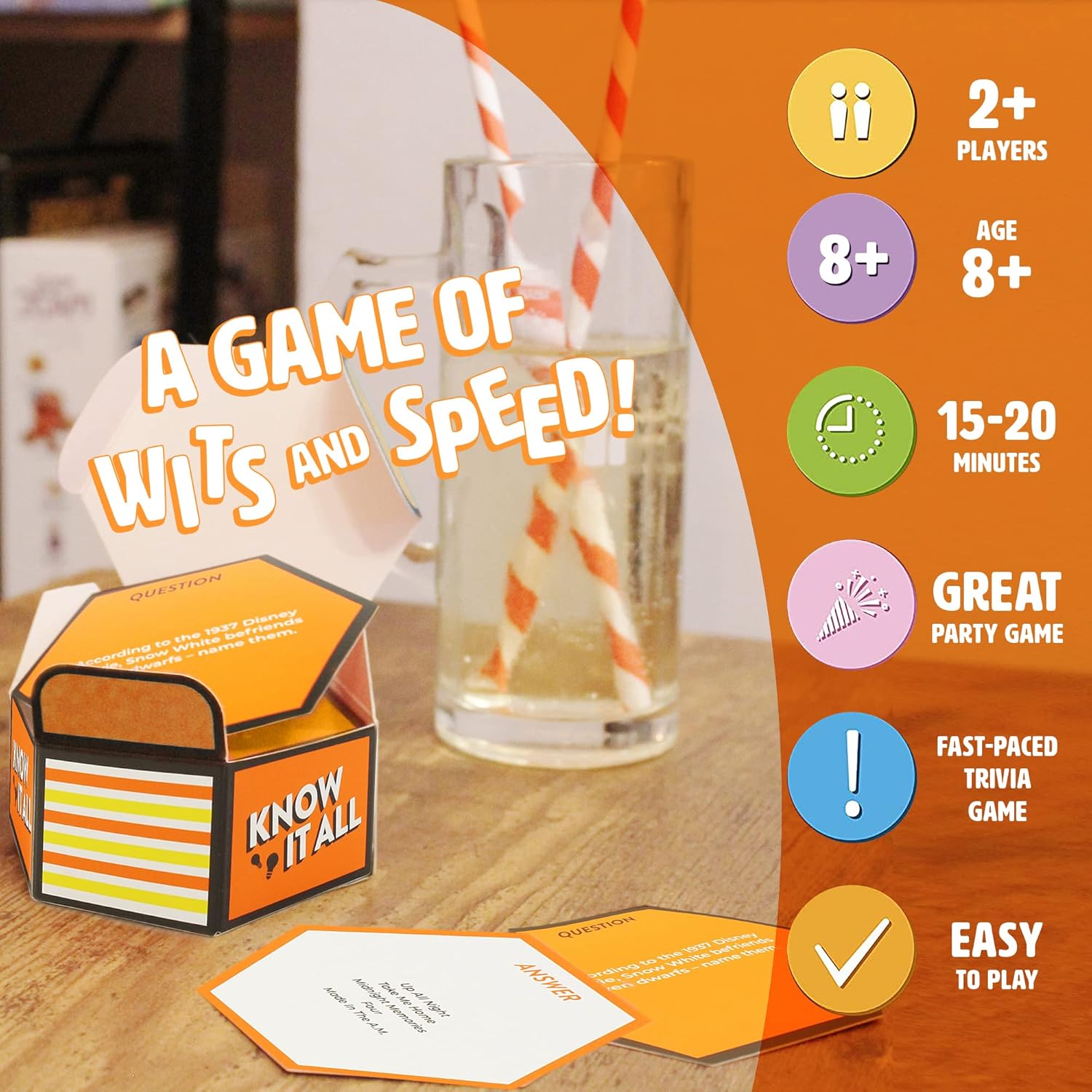 "Know It All" Fast-Paced Card Game