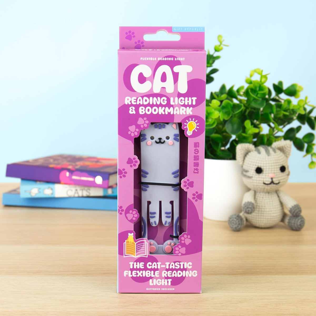 Cat Reading Light & Bookmark