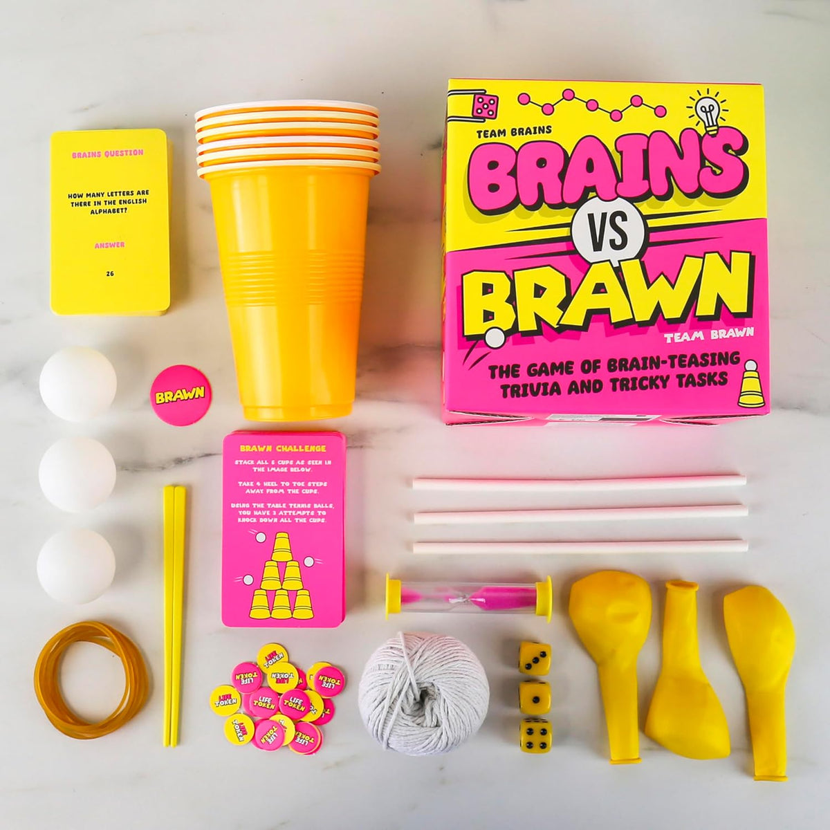 Brains vs. Brawn Party Challenge Game
