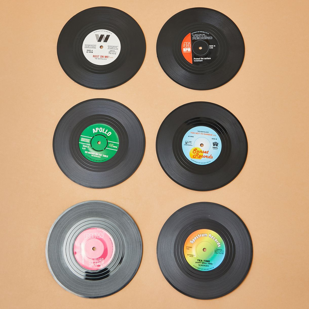 Vinyl Record Drinks Coasters