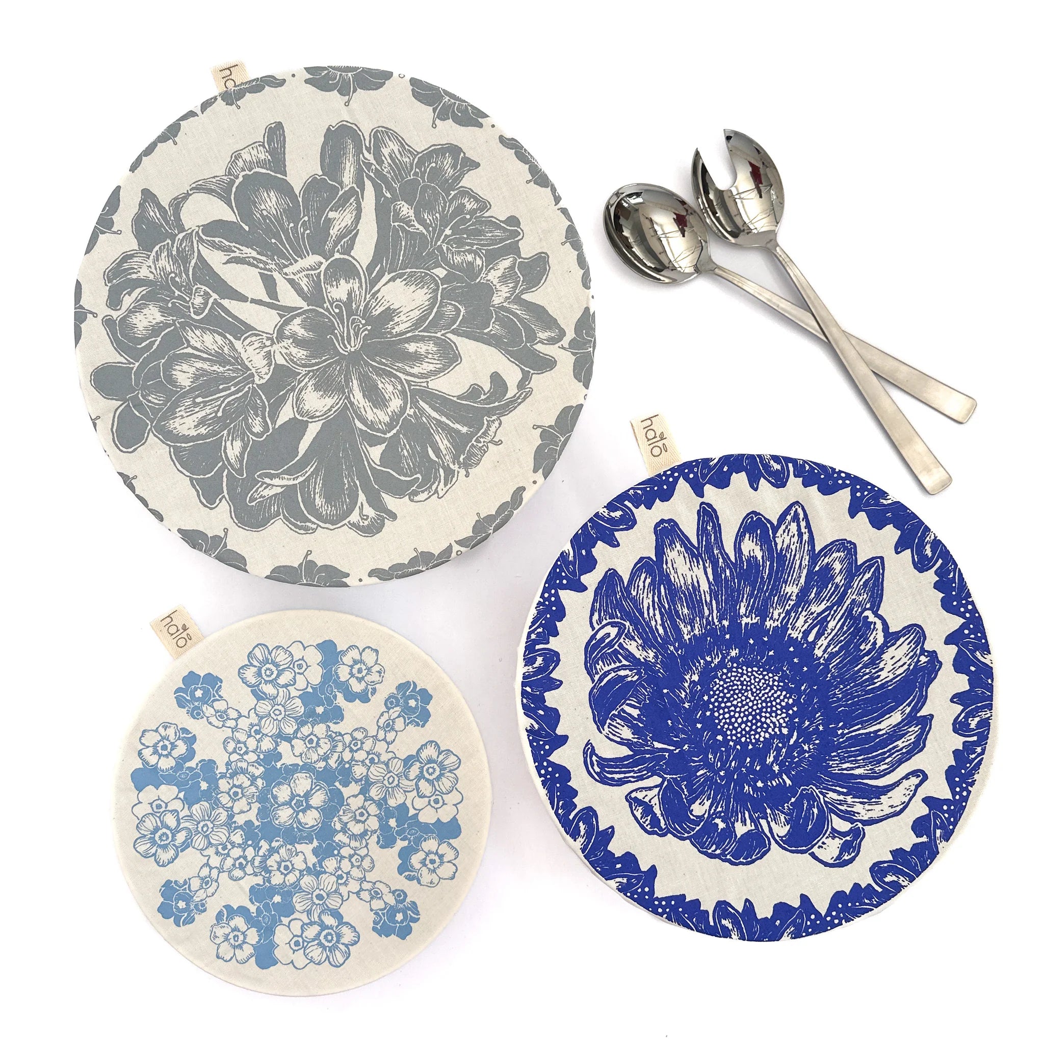 African Flower Cotton Dish Covers (Large Set of 3)