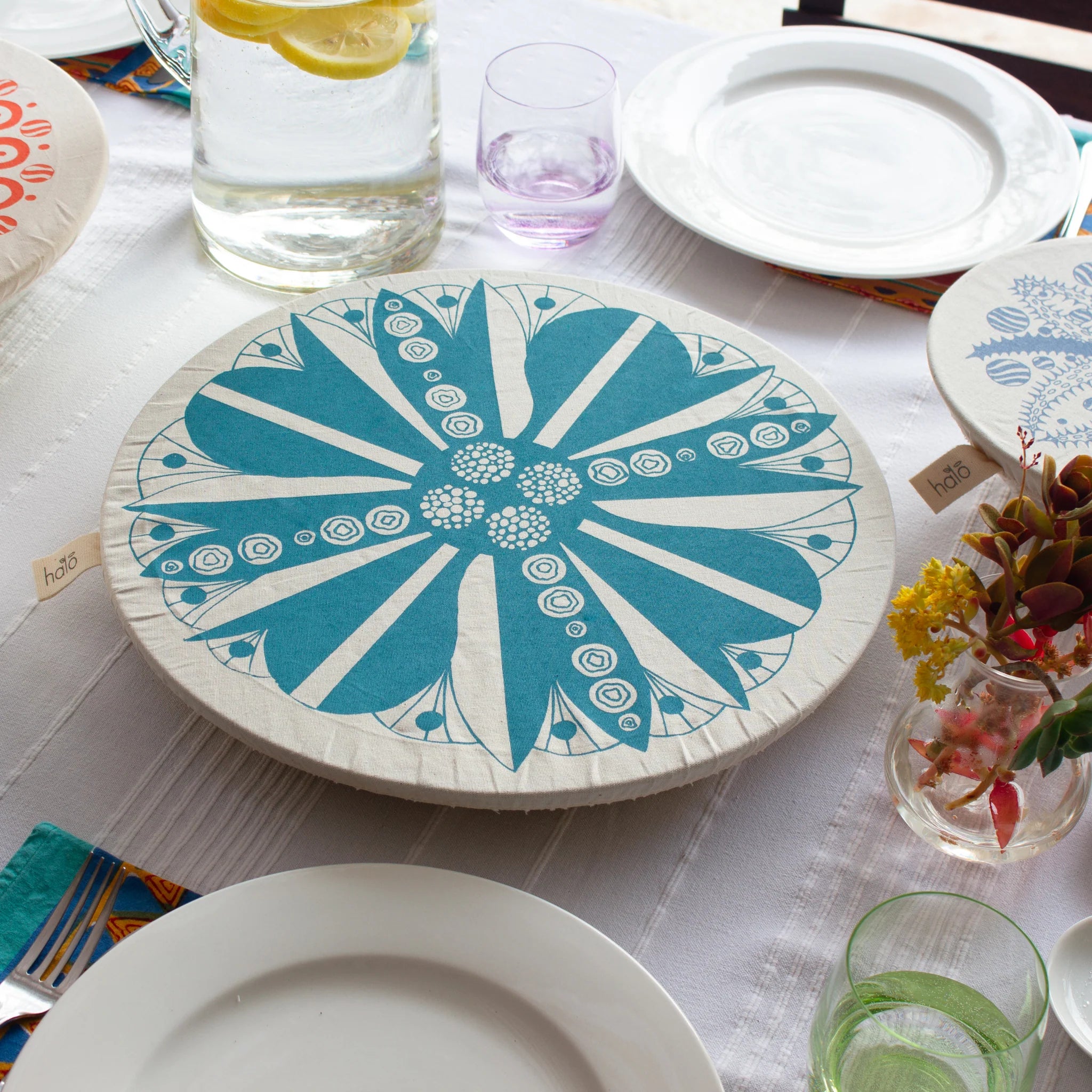Halo "Aloe" Cotton Dish Covers (Large Set of 3)