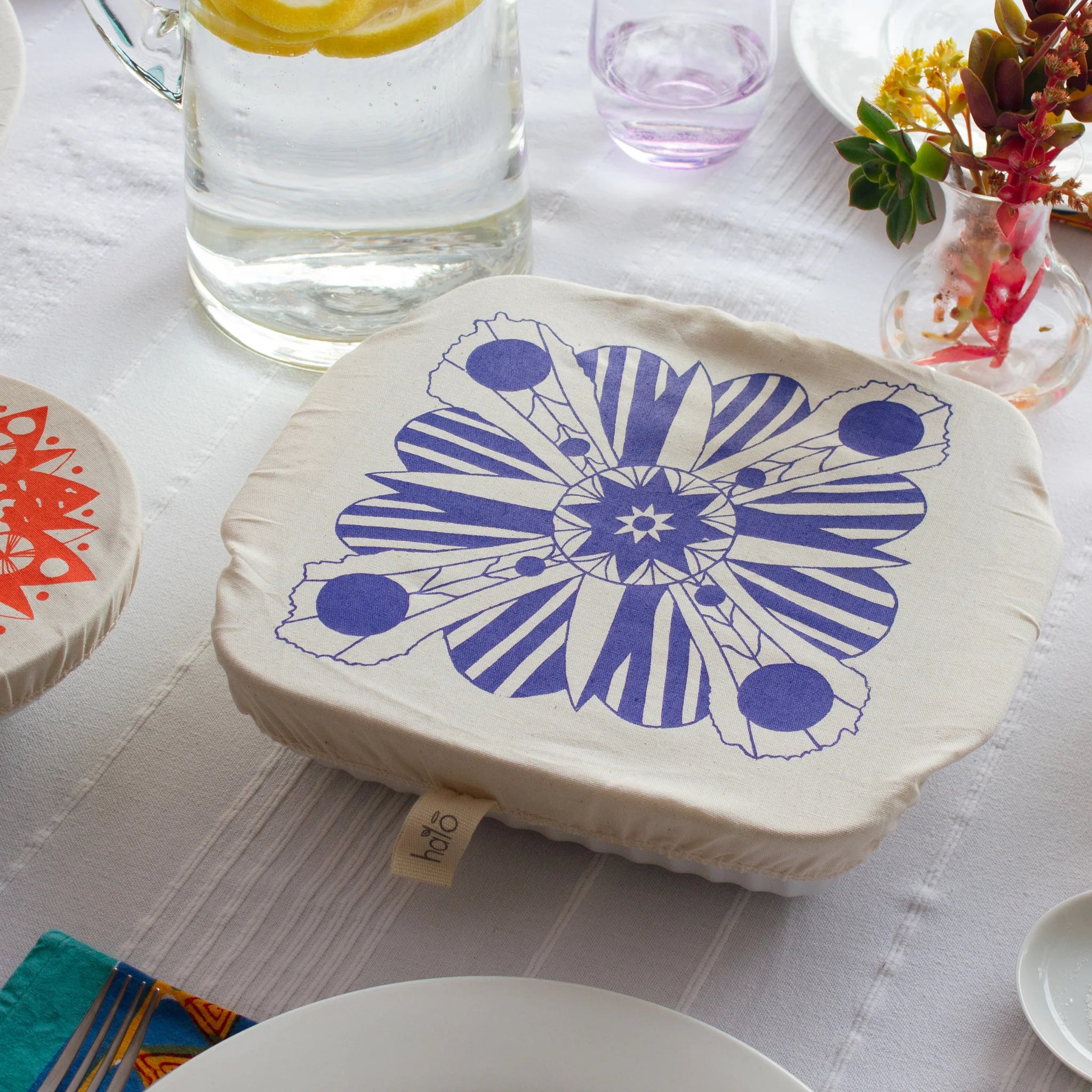Halo "Aloe" Cotton Dish Covers (assorted sizes, round and square)