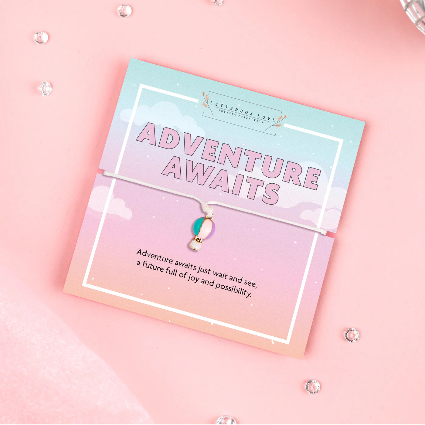 "Adventure Awaits" Keepsake Bracelet and Card Set