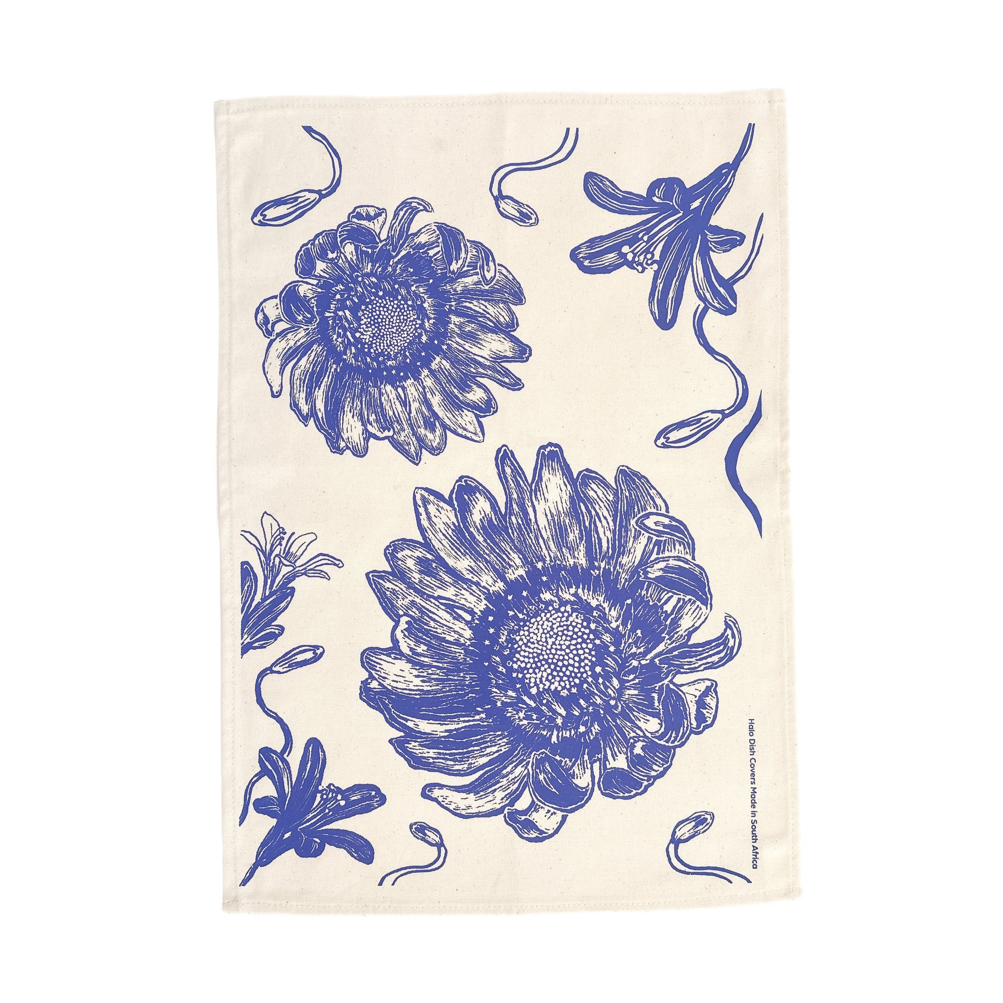African Flower Cotton Tea Towel (assorted colours)