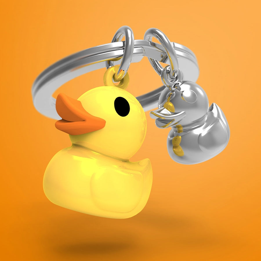 Yellow Duckie Premium Metal Keyring