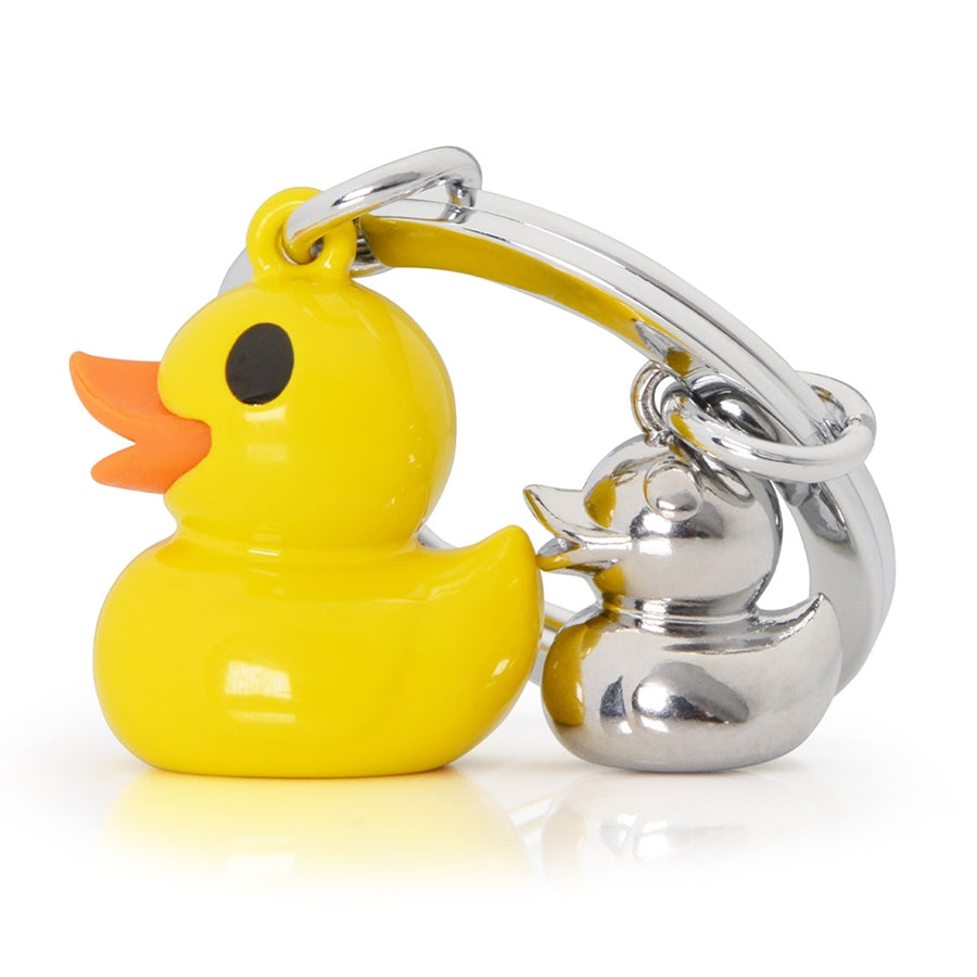 Yellow Duckie Premium Metal Keyring