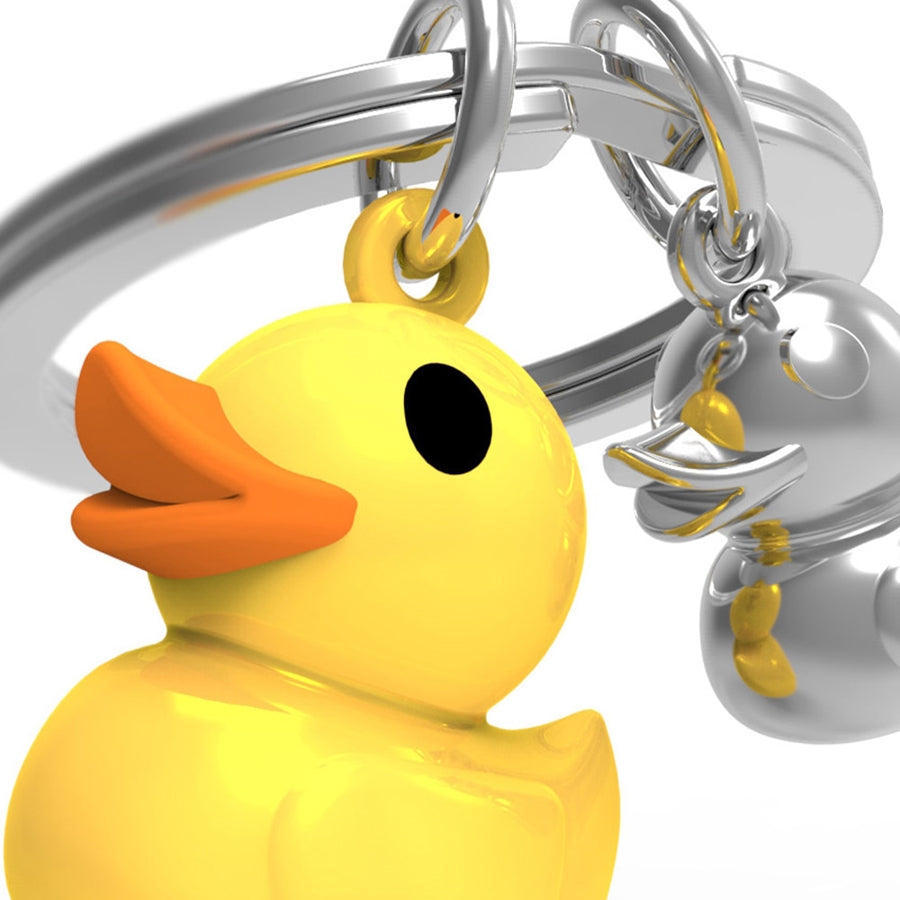 Yellow Duckie Premium Metal Keyring