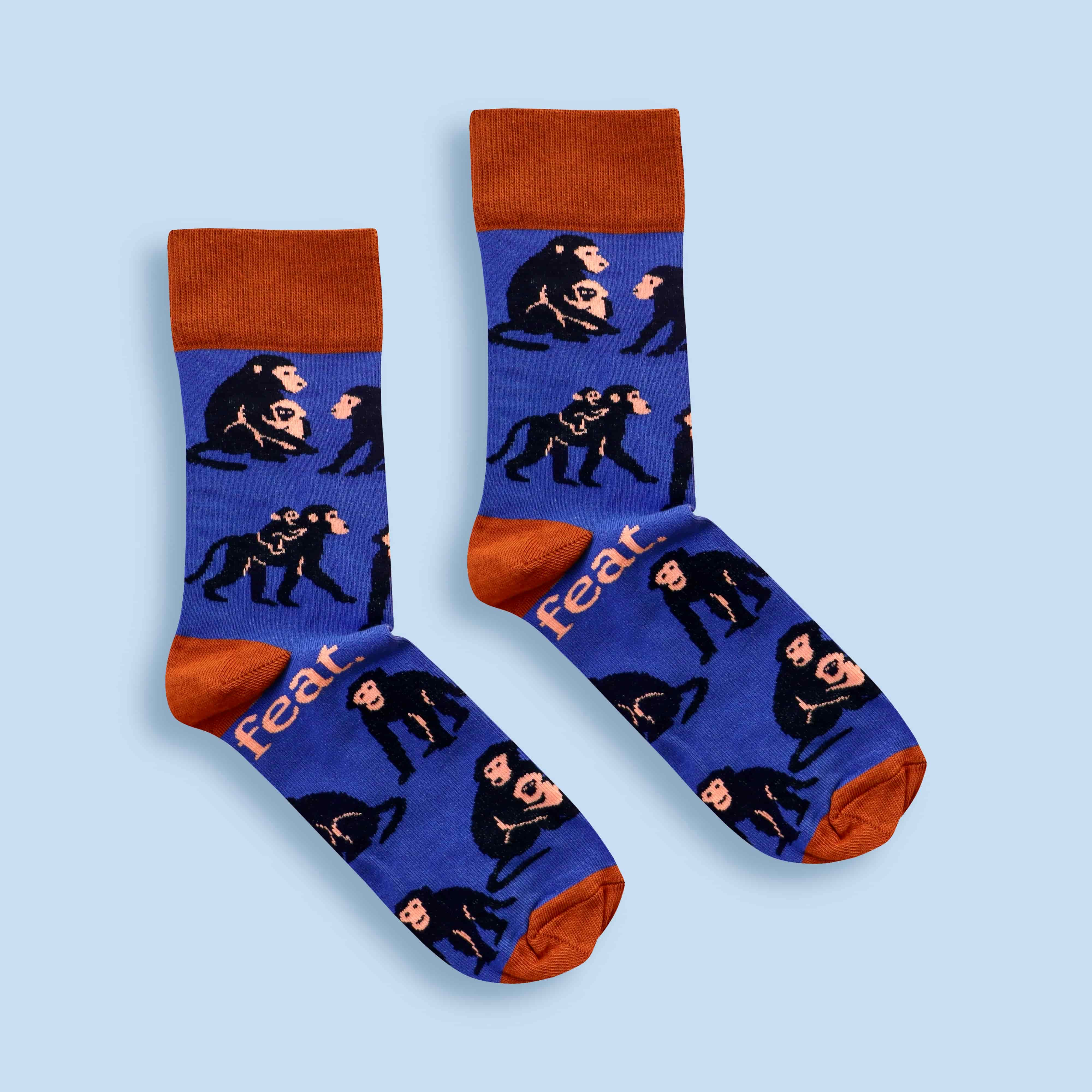 Baboon Troop Socks (His & Hers Sizes)