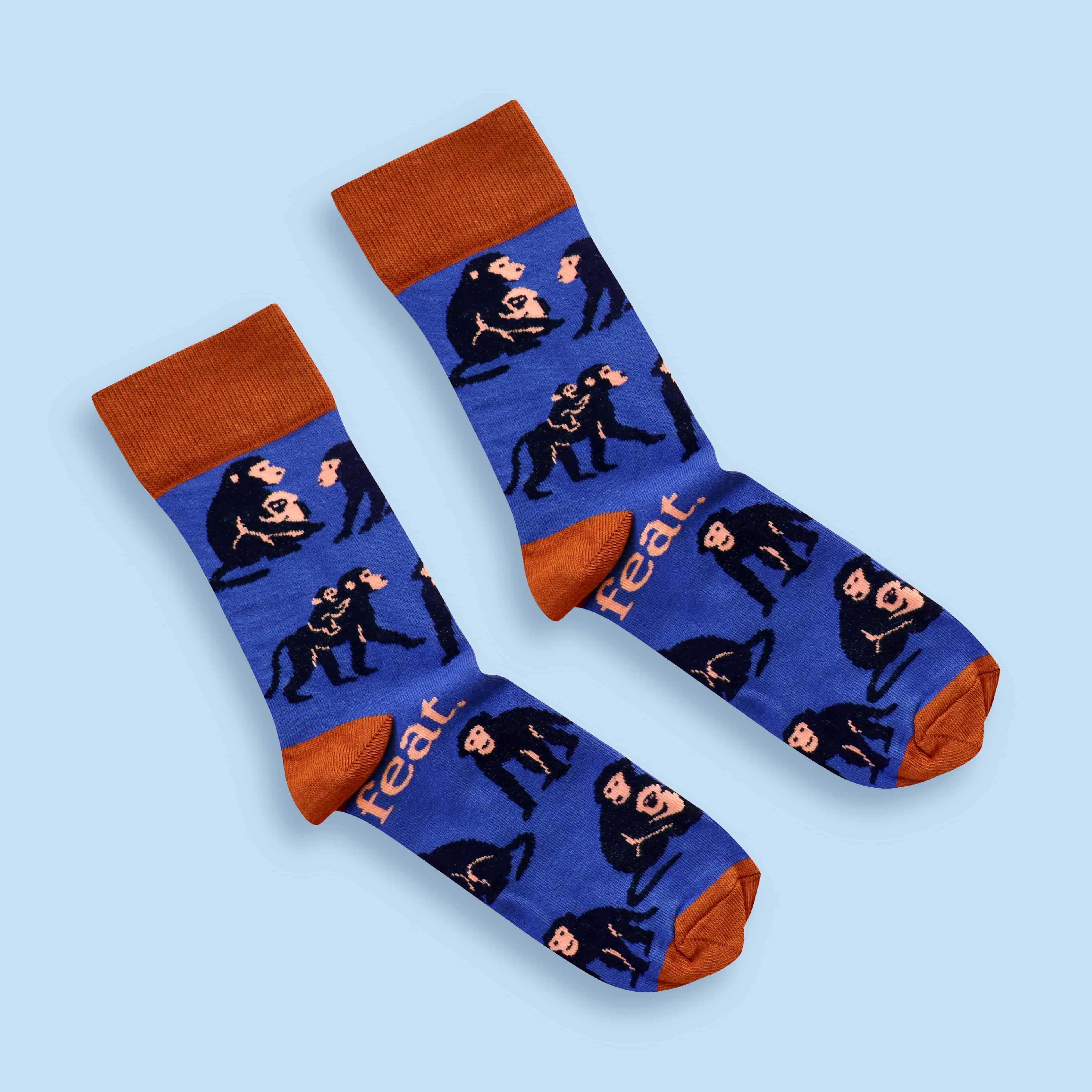 Baboon Troop Socks (His & Hers Sizes)