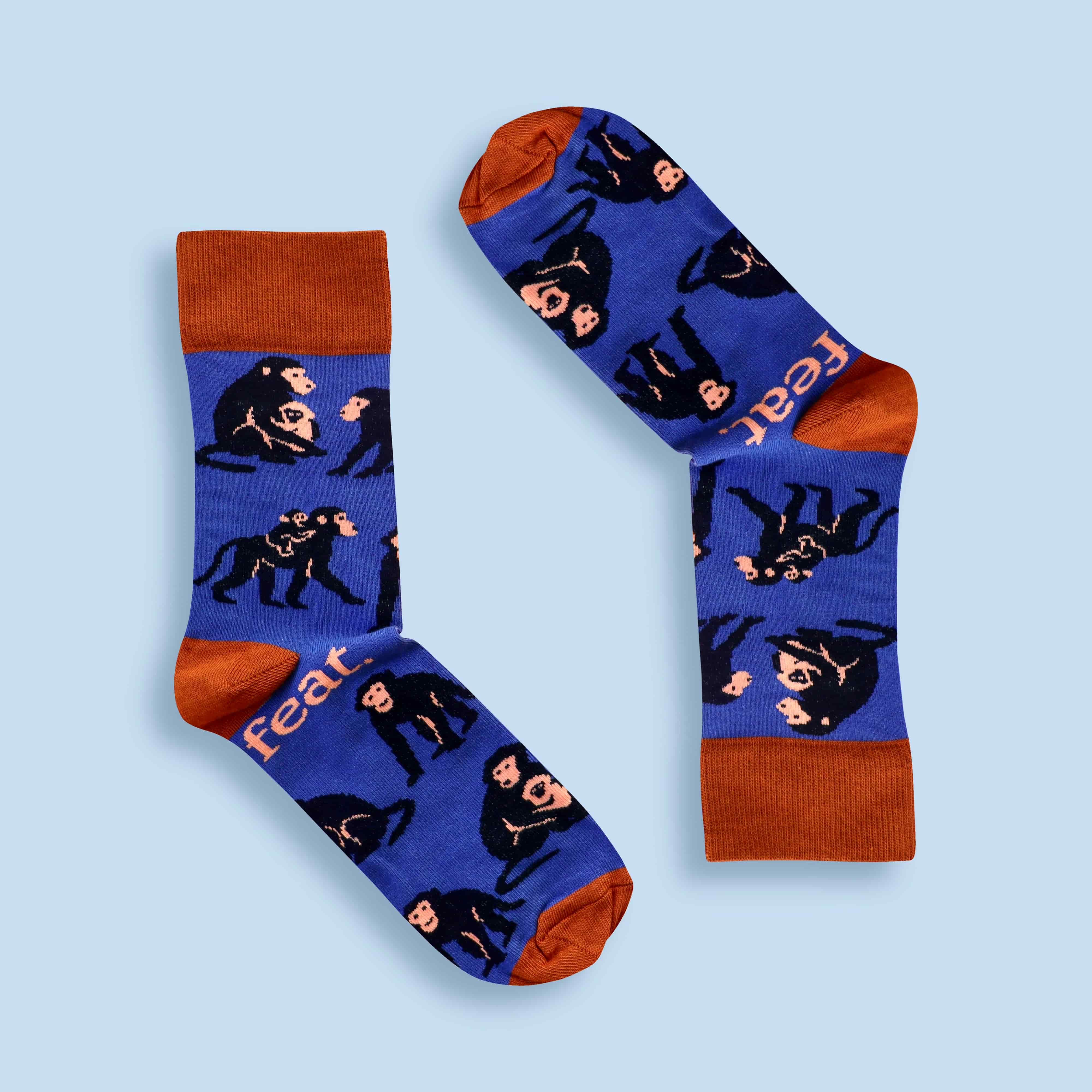 Baboon Troop Socks (His & Hers Sizes)
