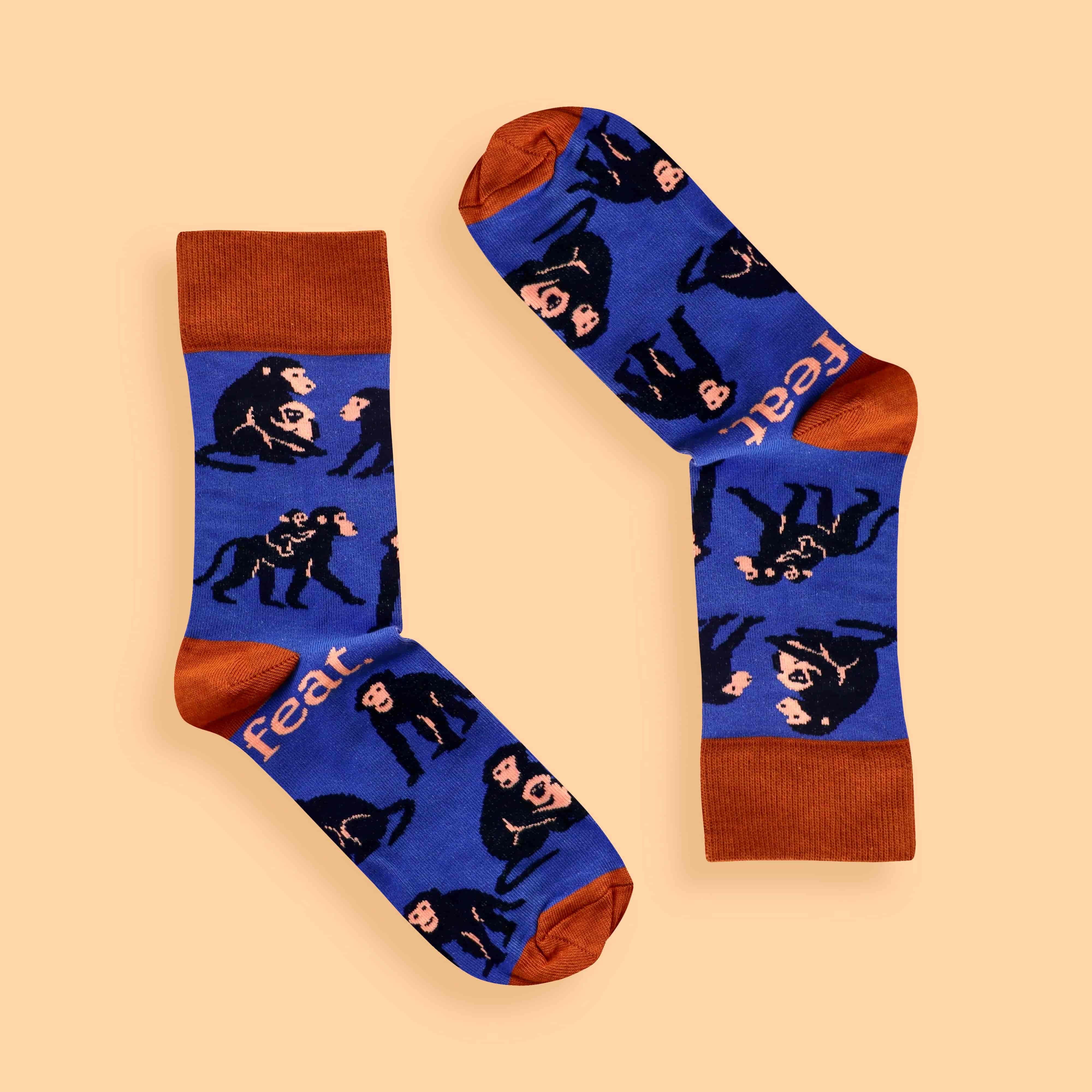 Baboon Troop Socks (His & Hers Sizes)