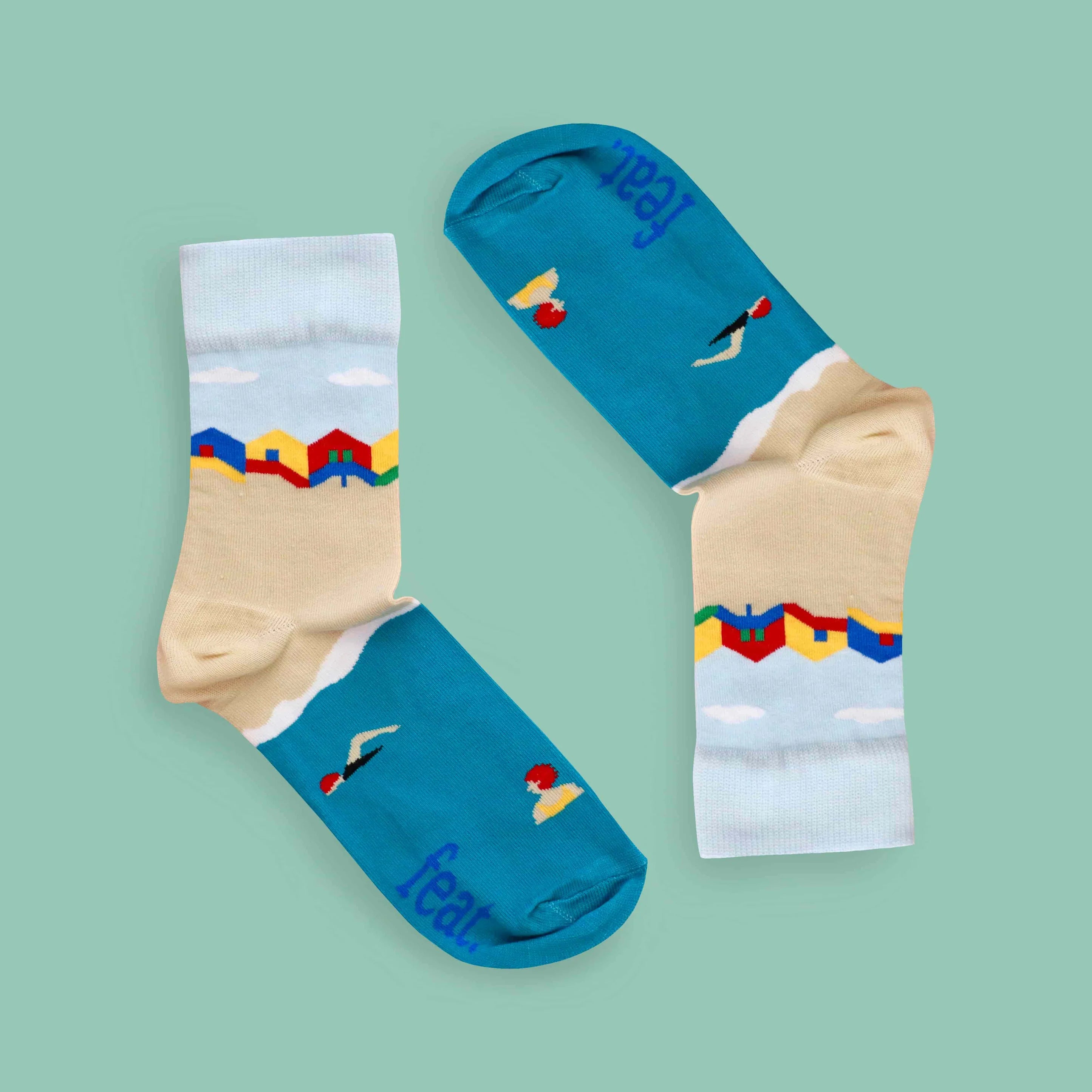 Muizenberg Beach Hut Socks (His & Hers sizes)