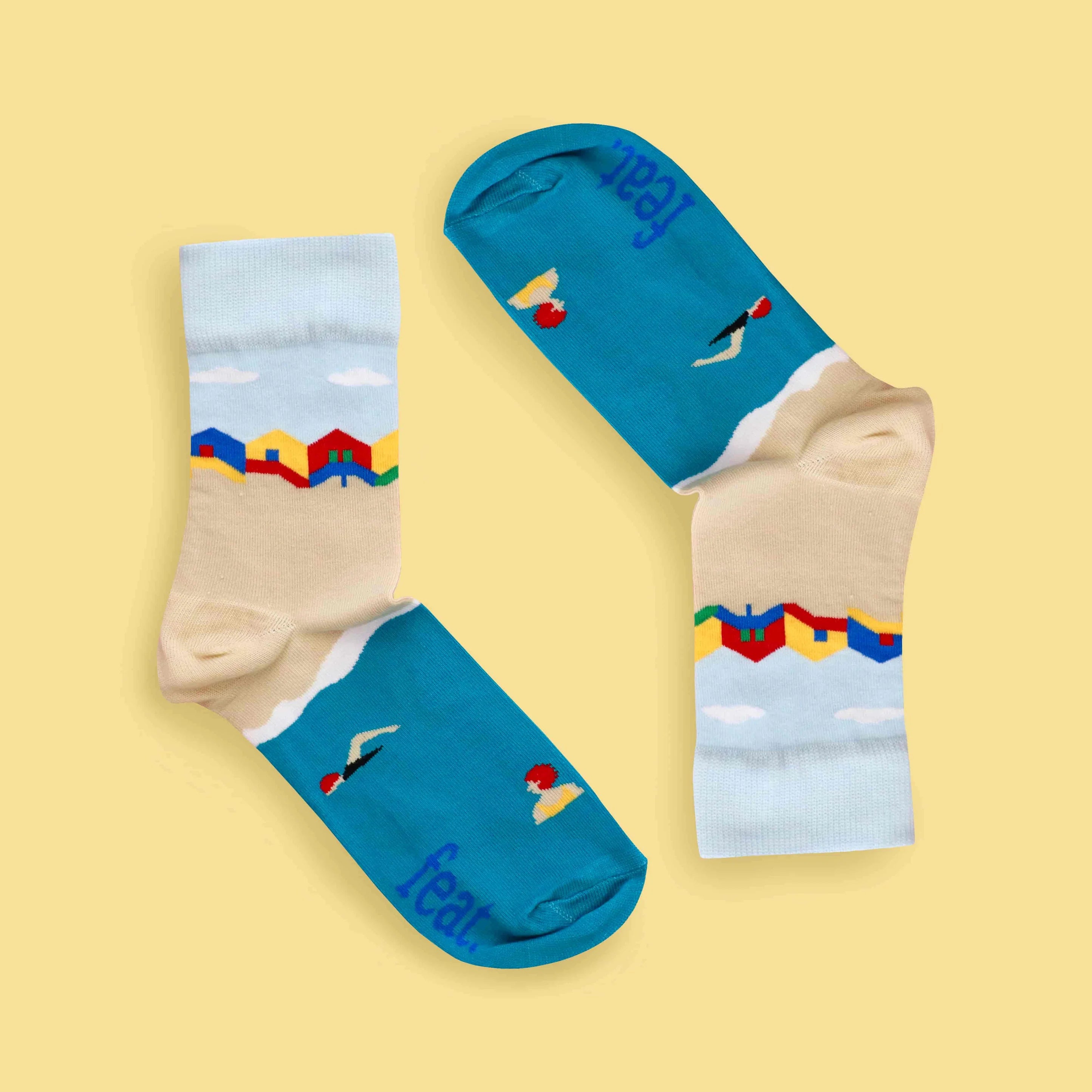 Muizenberg Beach Hut Socks (His & Hers sizes)