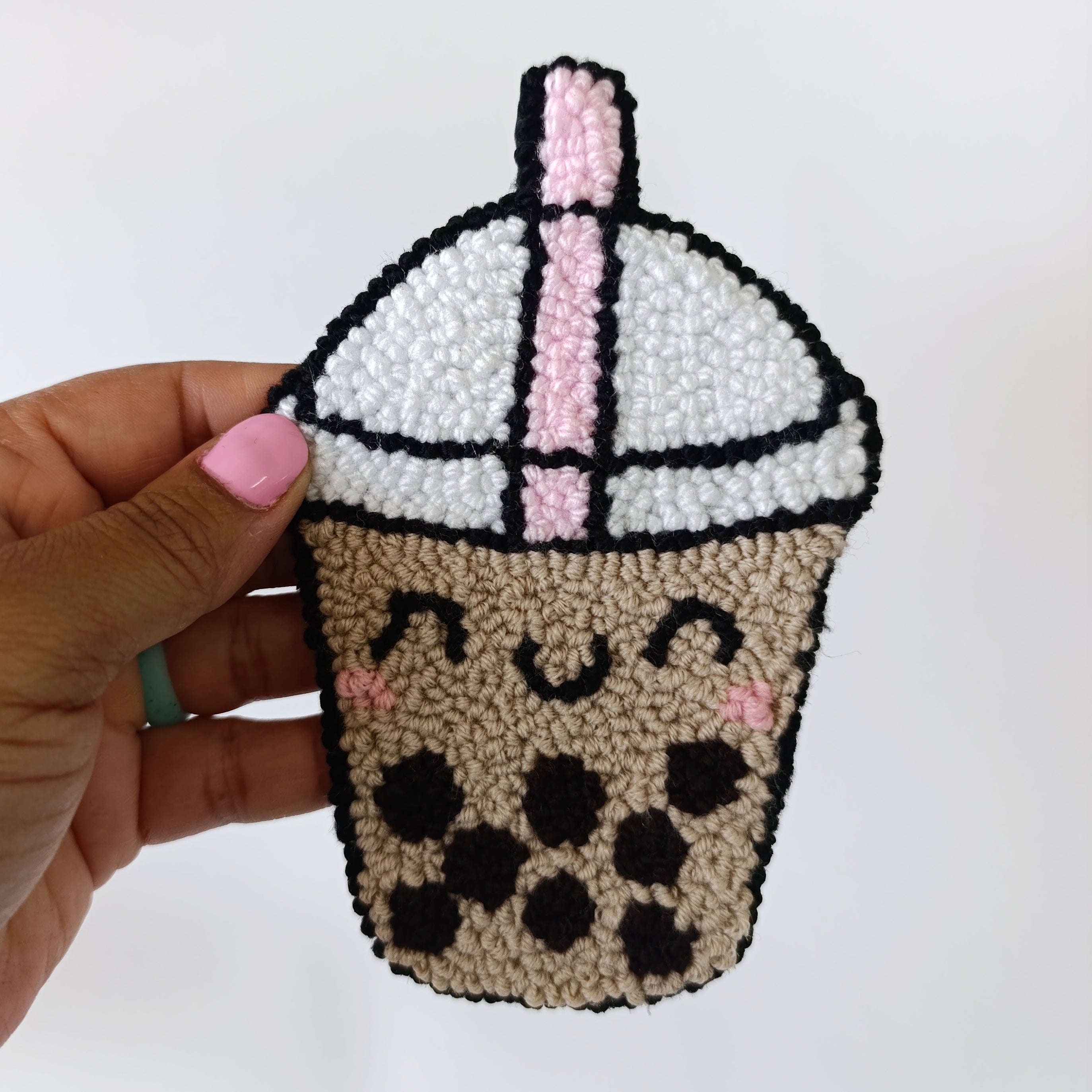 Fave Beverage-to-Go Mug Rugs (Boba, Iced Matcha and Coffee Designs)