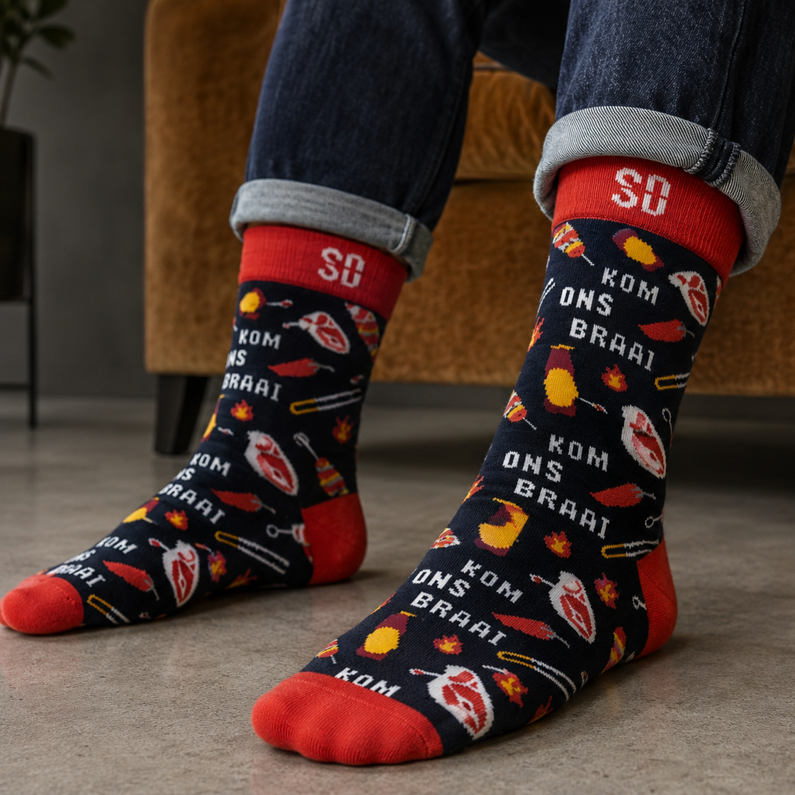 "Kom Ons Braai" Socks