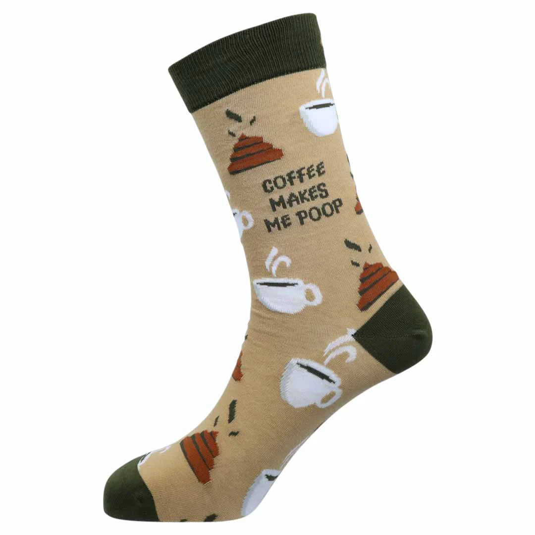 Men's "Coffee Makes Me Poop" Cotton Socks