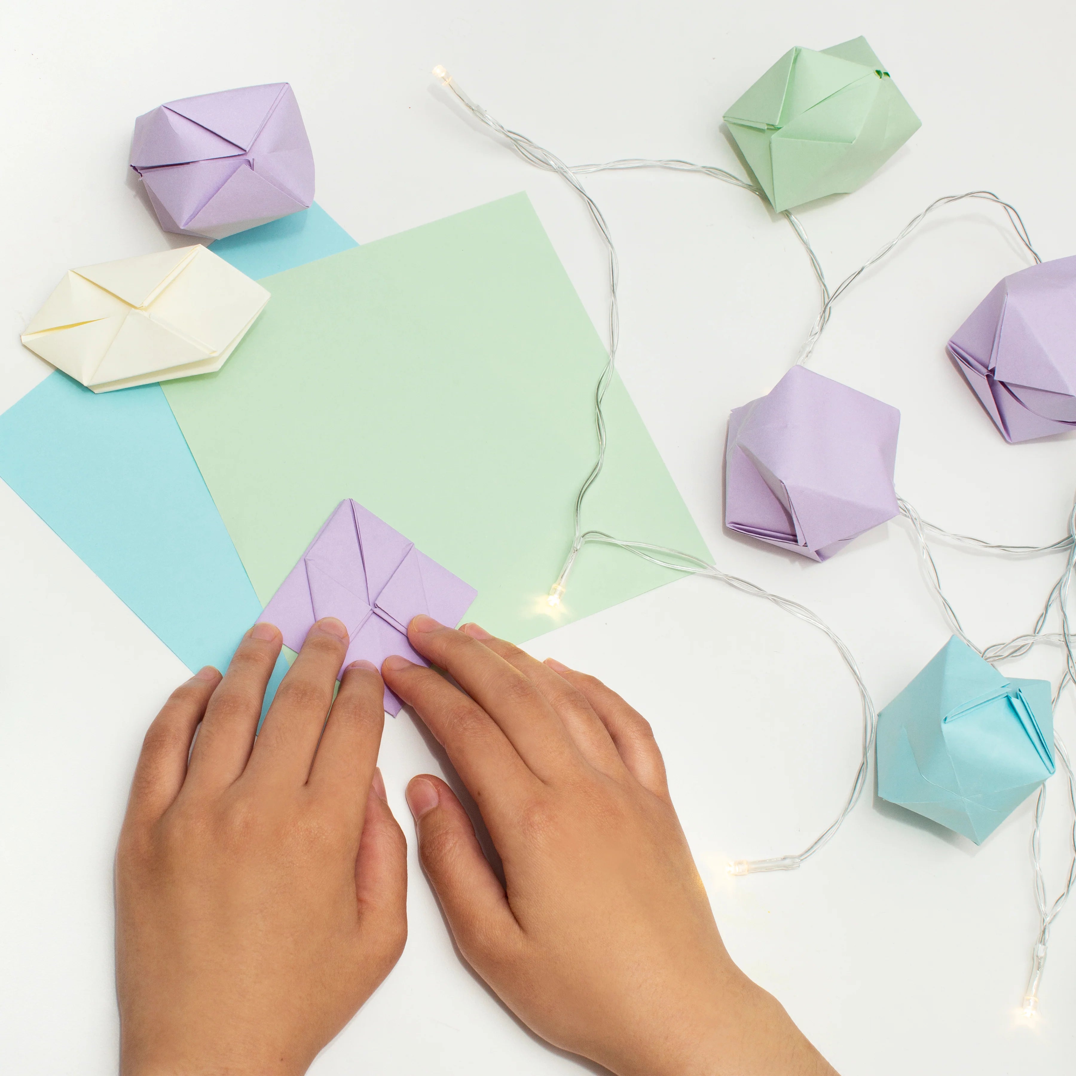 Make Your Own Origami String Lights Kit