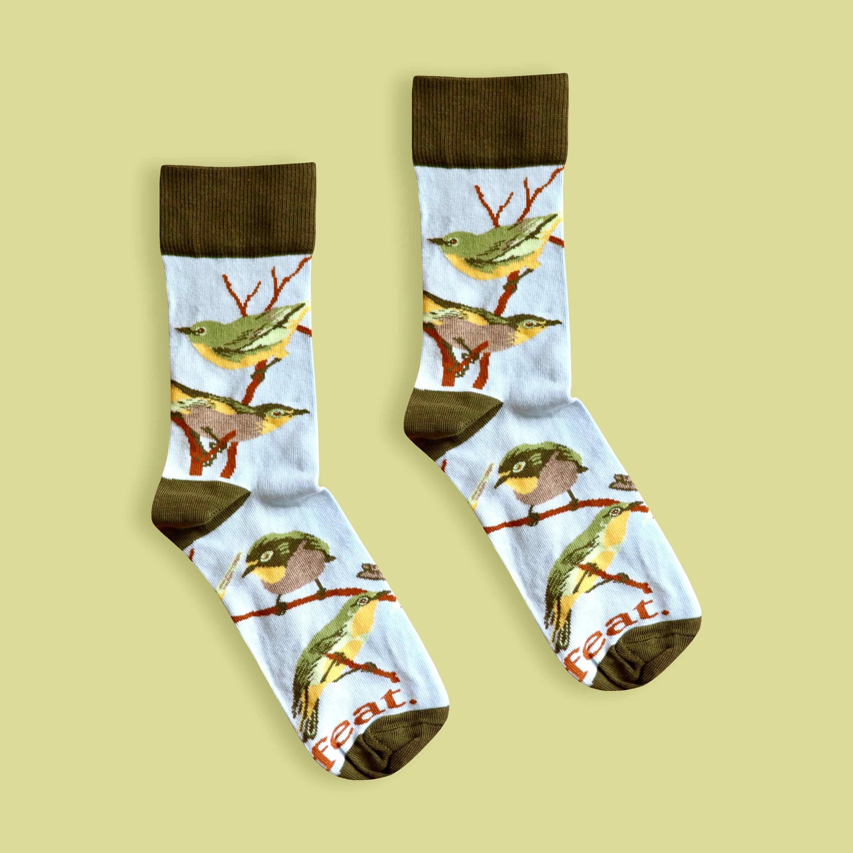 Cape White-Eye Socks (His & Hers sizes)
