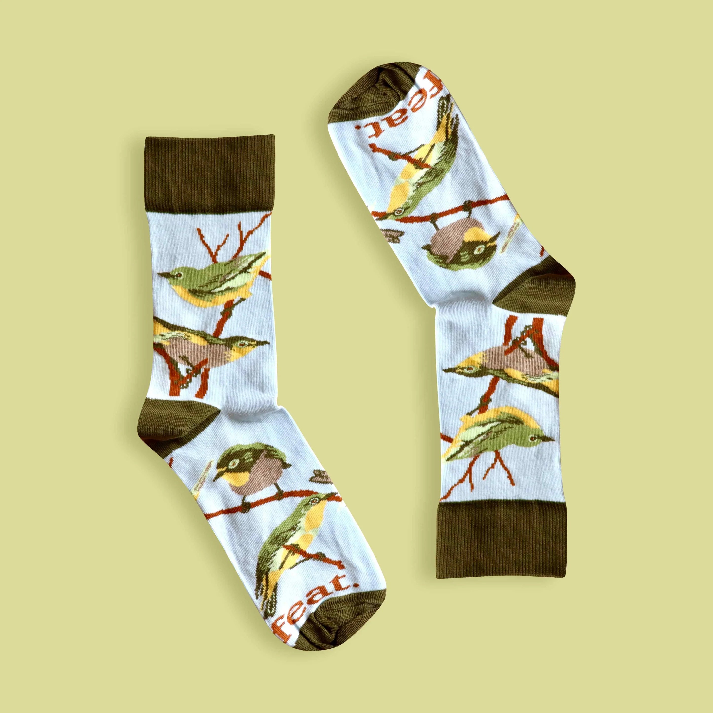 Cape White-Eye Socks (His & Hers sizes)