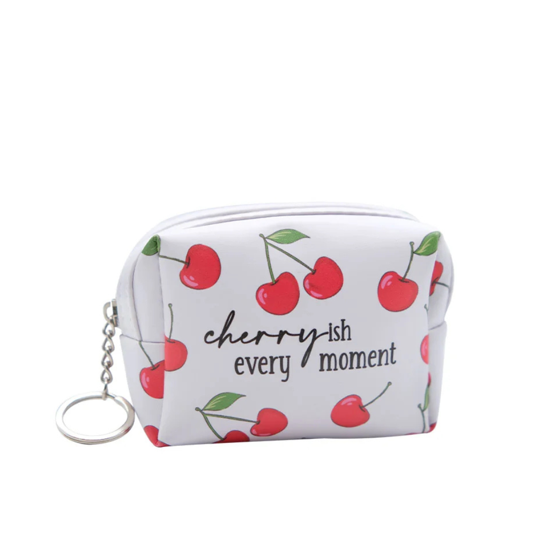 "Cherry-ish Every Moment" Keyring Coin Purse