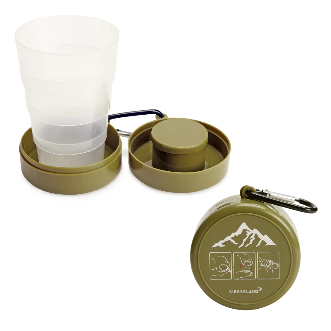 Portable Collapsible Tumbler with Pill Compartment