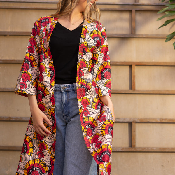 African Wax Print Multi-Wear Kimonos (assorted designs)