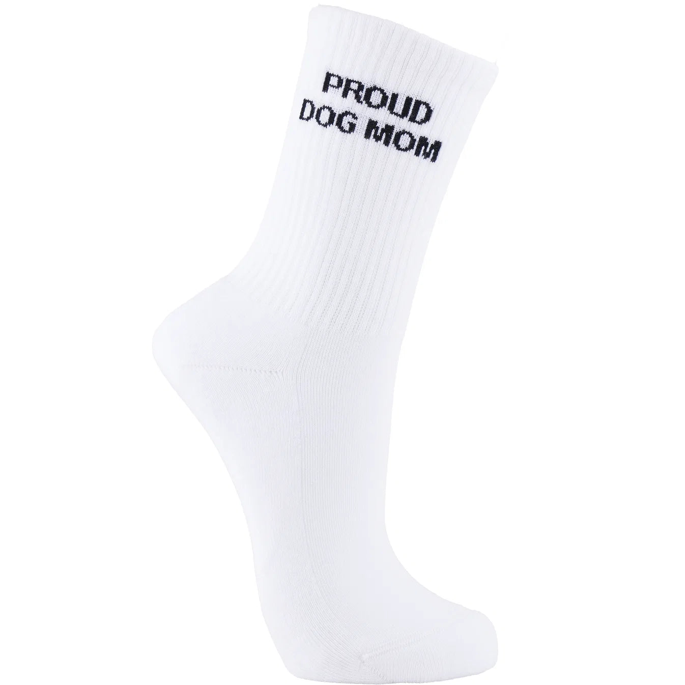 "Proud Dog Mom" Ladies' Ribbed Cotton Socks