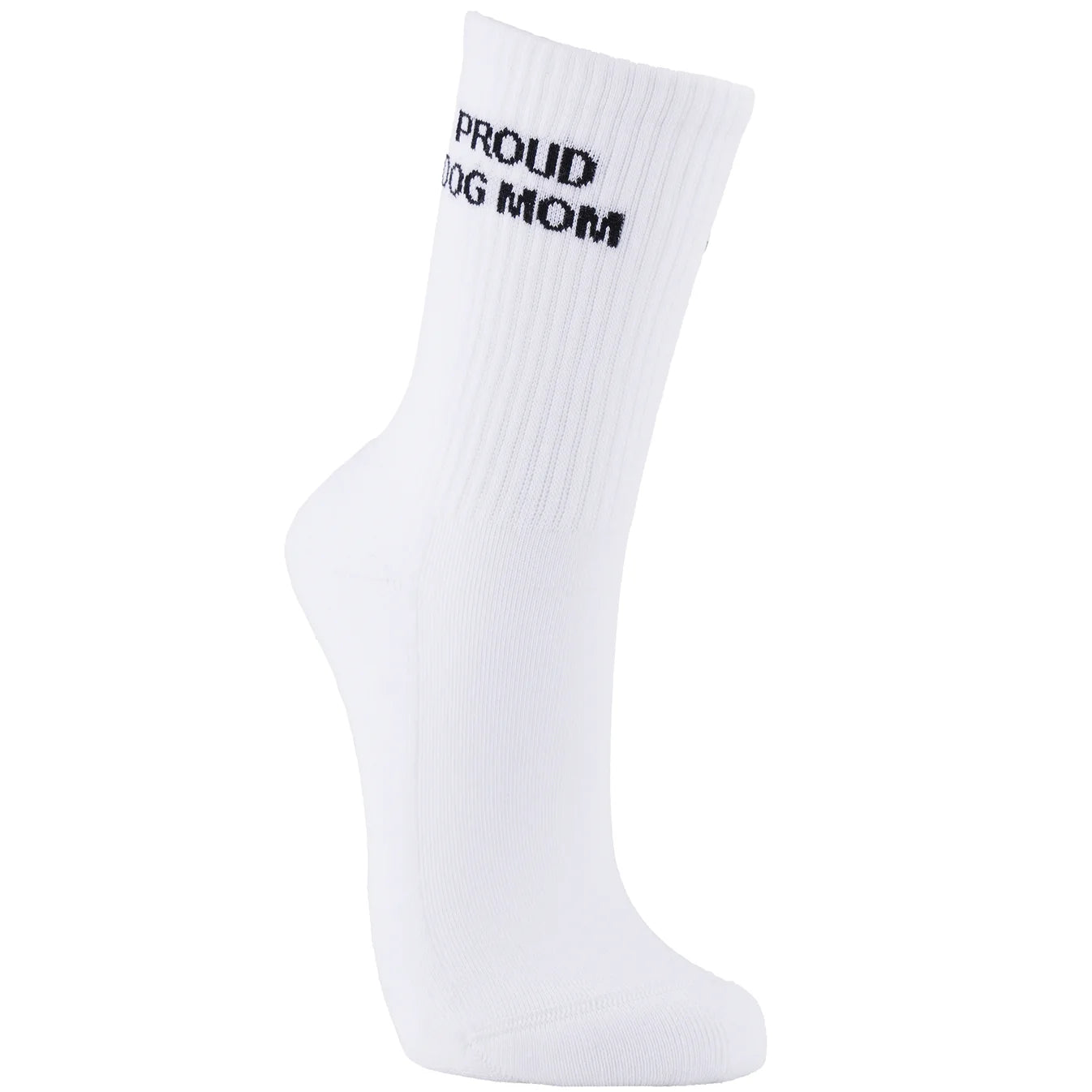 "Proud Dog Mom" Ladies' Ribbed Cotton Socks