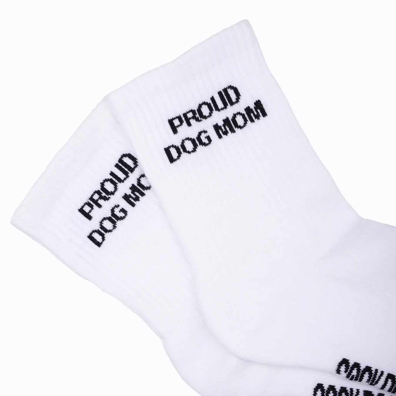 "Proud Dog Mom" Ladies' Ribbed Cotton Socks