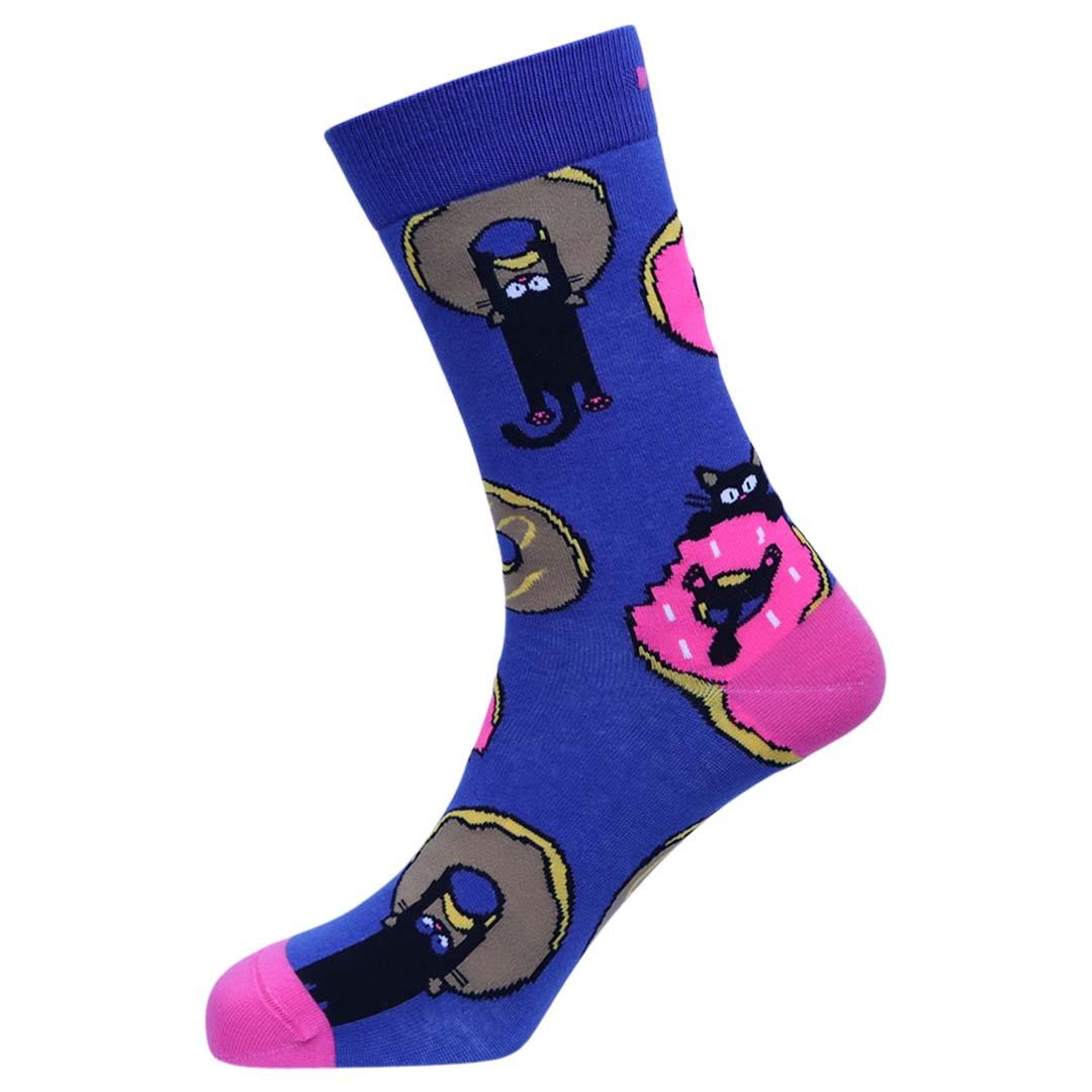 Men's Doughnut Kitty Cotton Socks