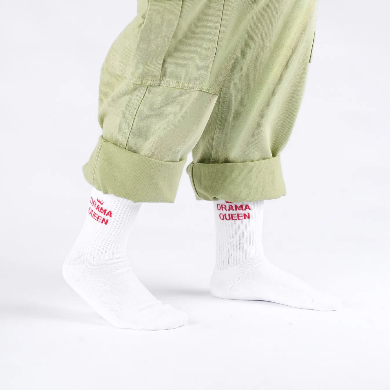 "Drama Queen" Ladies' Ribbed Cotton Socks